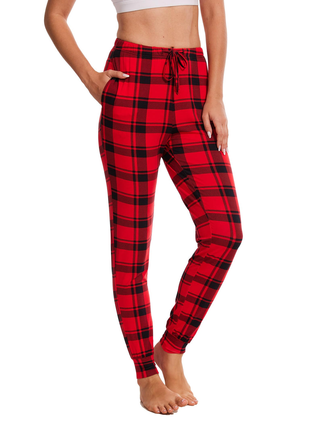 GYS Women's Pajama Pants - Viscose Made from Bamboo, Joggers Pants with Pockets Comfy Lounge Sleep Pants Pj Bottoms