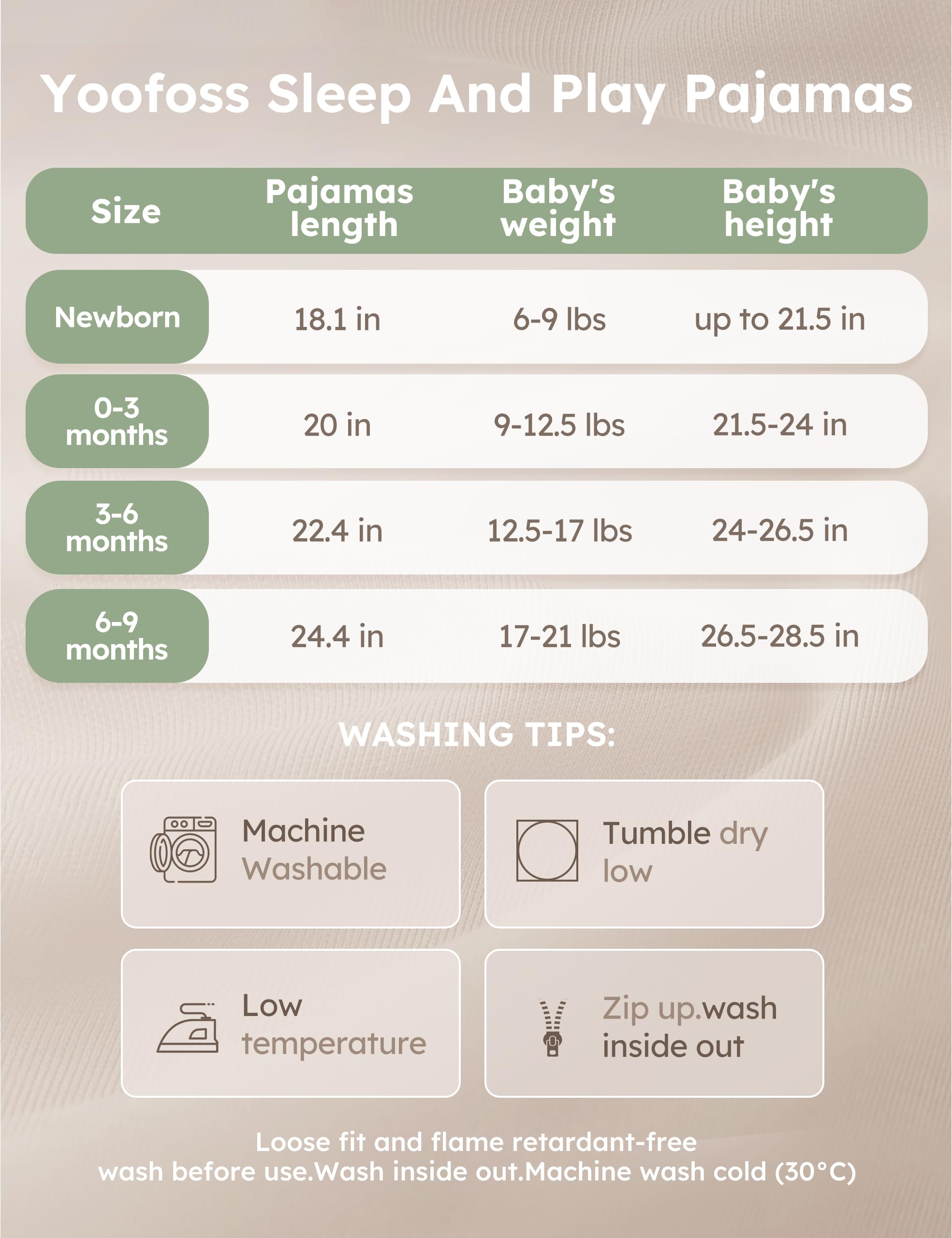 Yoofoss Rayon Made From Bamboo Baby Pajamas 3pcs Newborn Sleepers For Boy Girl Clothes, 0-3 3-6 6-9 Months Footed Pjs