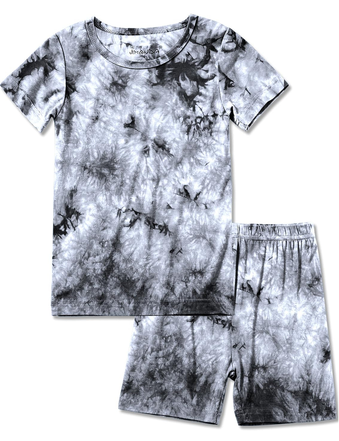 Jimonda Baby/Toddler Soft Sleepwear Short sleeve Kids Cool Pajama Outdoor 2-Piece Shirt&Shorts Casual sets Tie Dye PJ