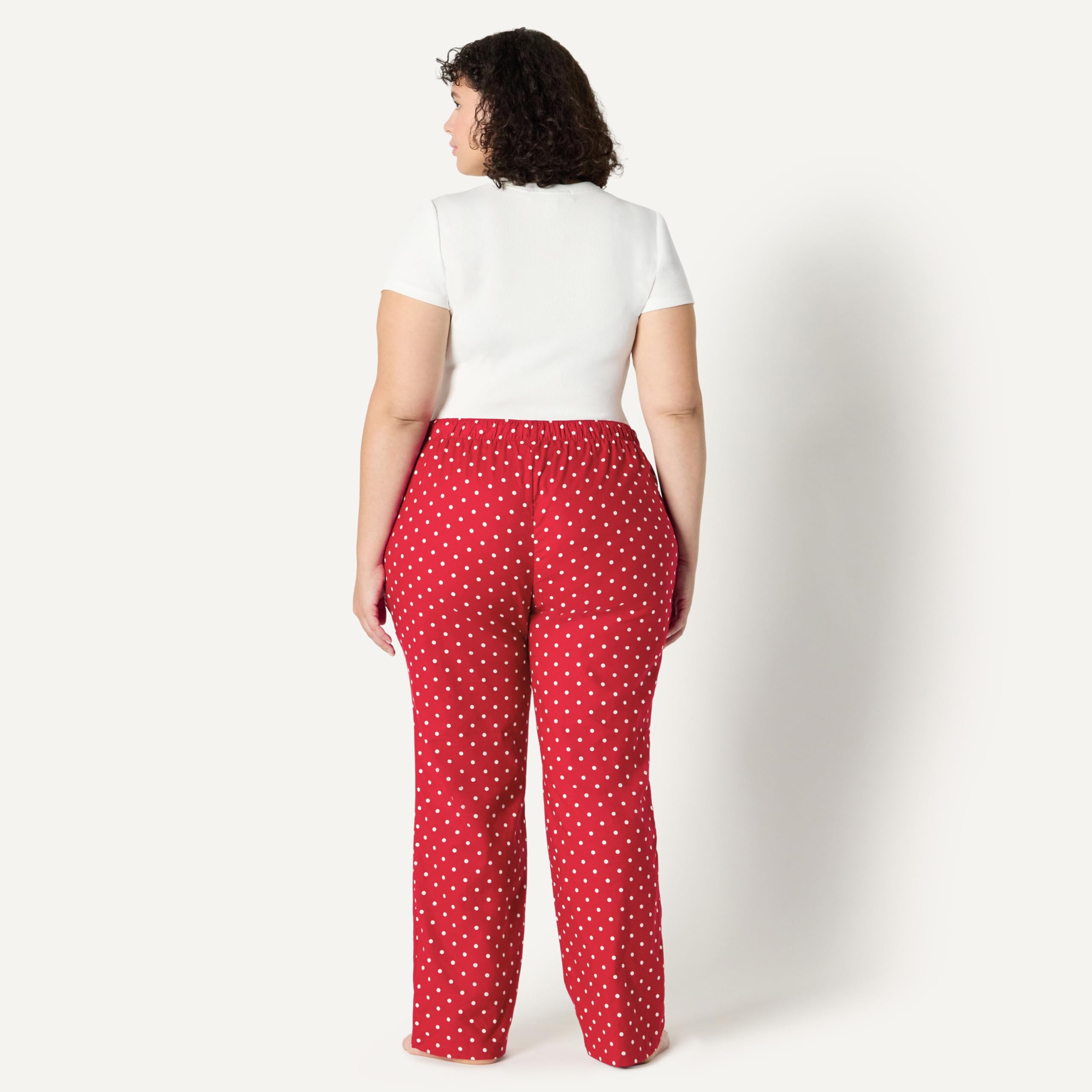 Amazon Essentials Women's Relaxed-Fit Brushed Flannel Pajama Sleep Pant with Drawstring