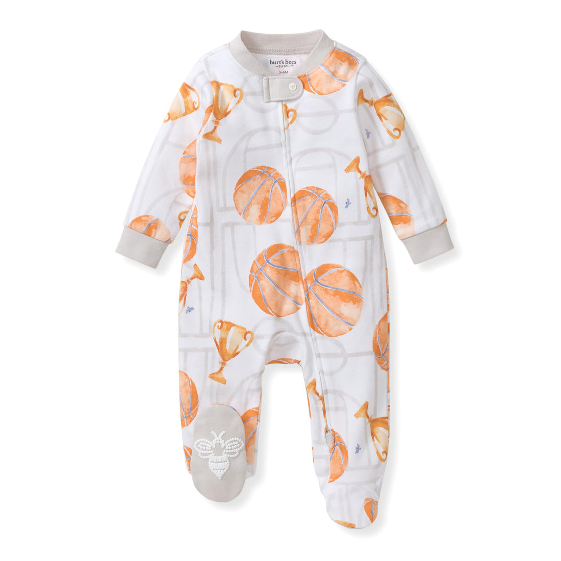 Burt's Bees Baby Organic Cotton Sleep and Play Footed Pajamas for Boys