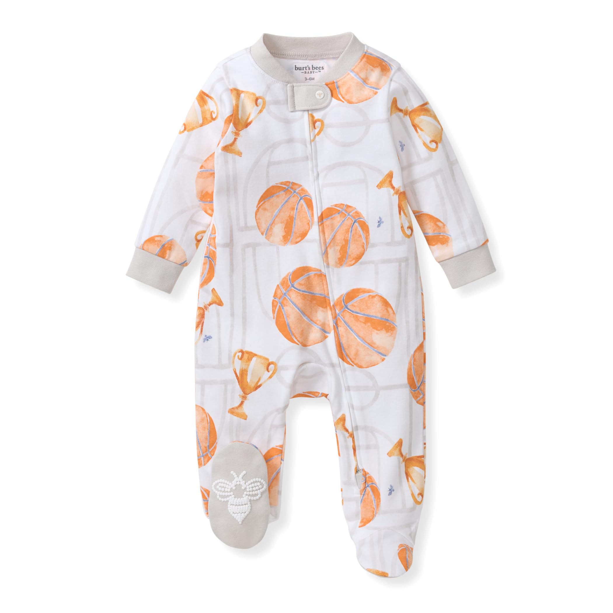 Burt's Bees Baby Organic Cotton Sleep and Play Footed Pajamas for Boys