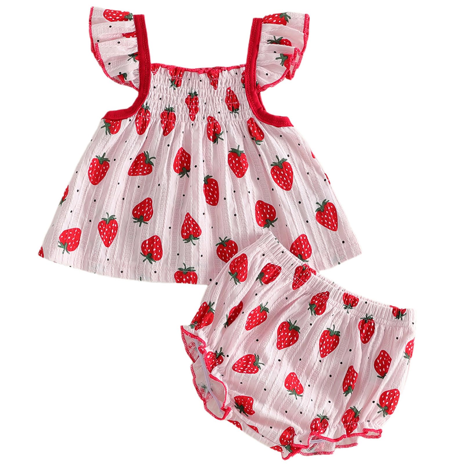 Mubineo Baby Girl Summer Clothes Cute Ruffle Tops Dress Shorts Outfits Set Infant Toddler Shirt Bloomers Princess Outfit WEBE CLOTHING