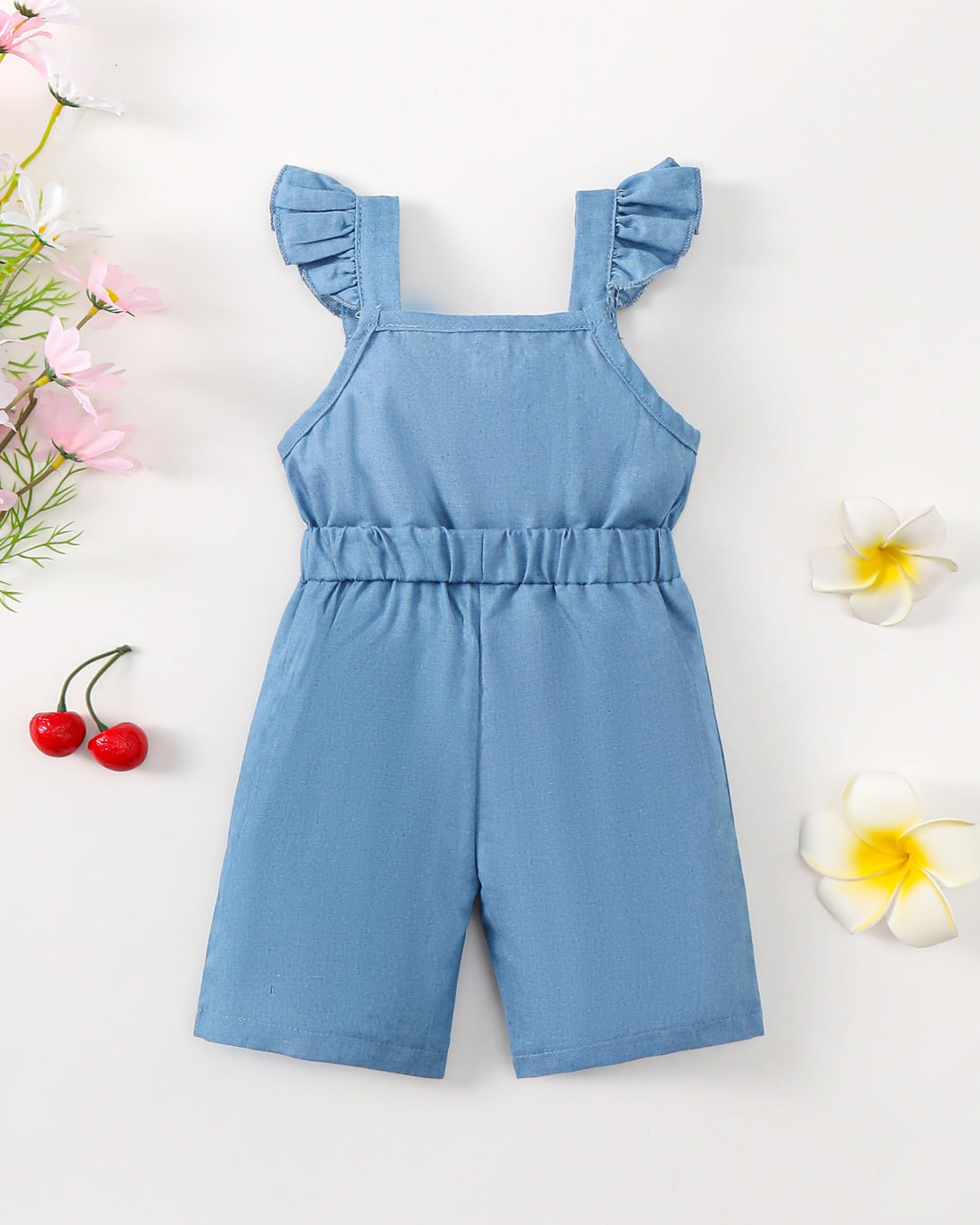 XUANHAO Baby Girl Clothes Summer Romper Outfits for Girls Cute Infant Toddler One-Piece Jumpsuit Ruffle Shorts Sets 6M-3Y WEBE CLOTHING