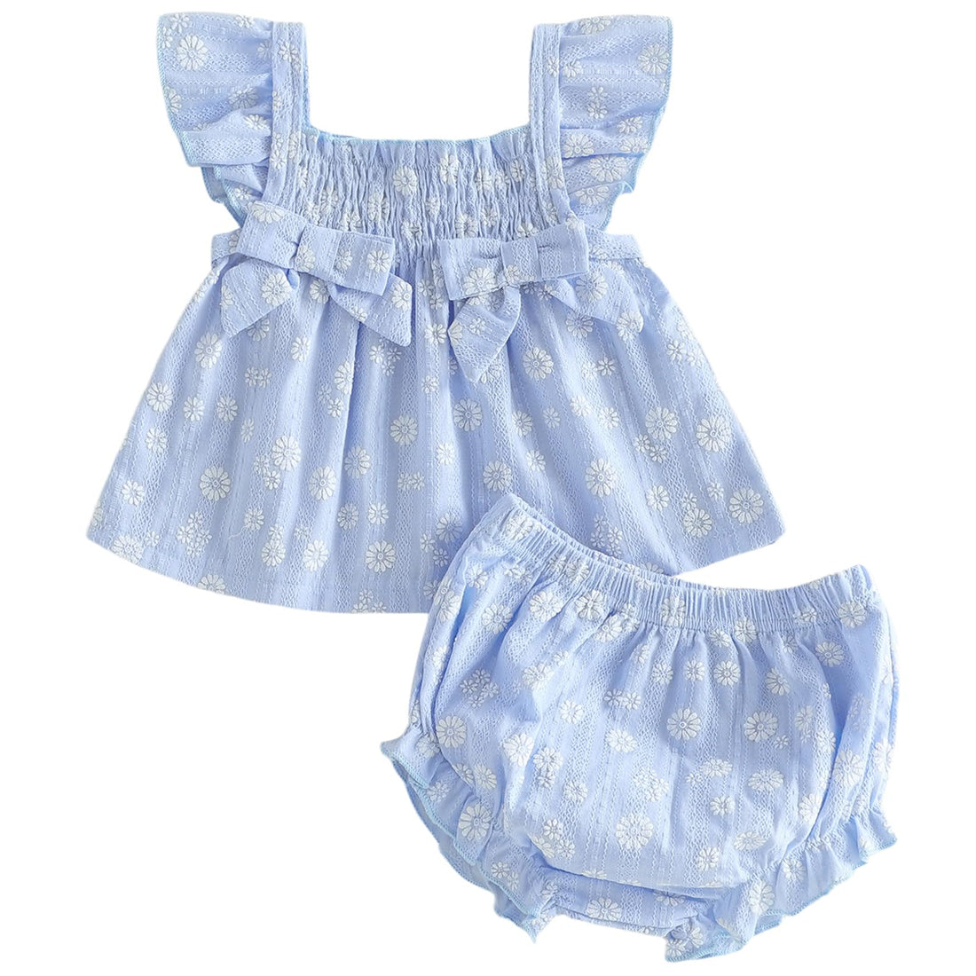 Mubineo Baby Girl Summer Clothes Cute Ruffle Tops Dress Shorts Outfits Set Infant Toddler Shirt Bloomers Princess Outfit WEBE CLOTHING