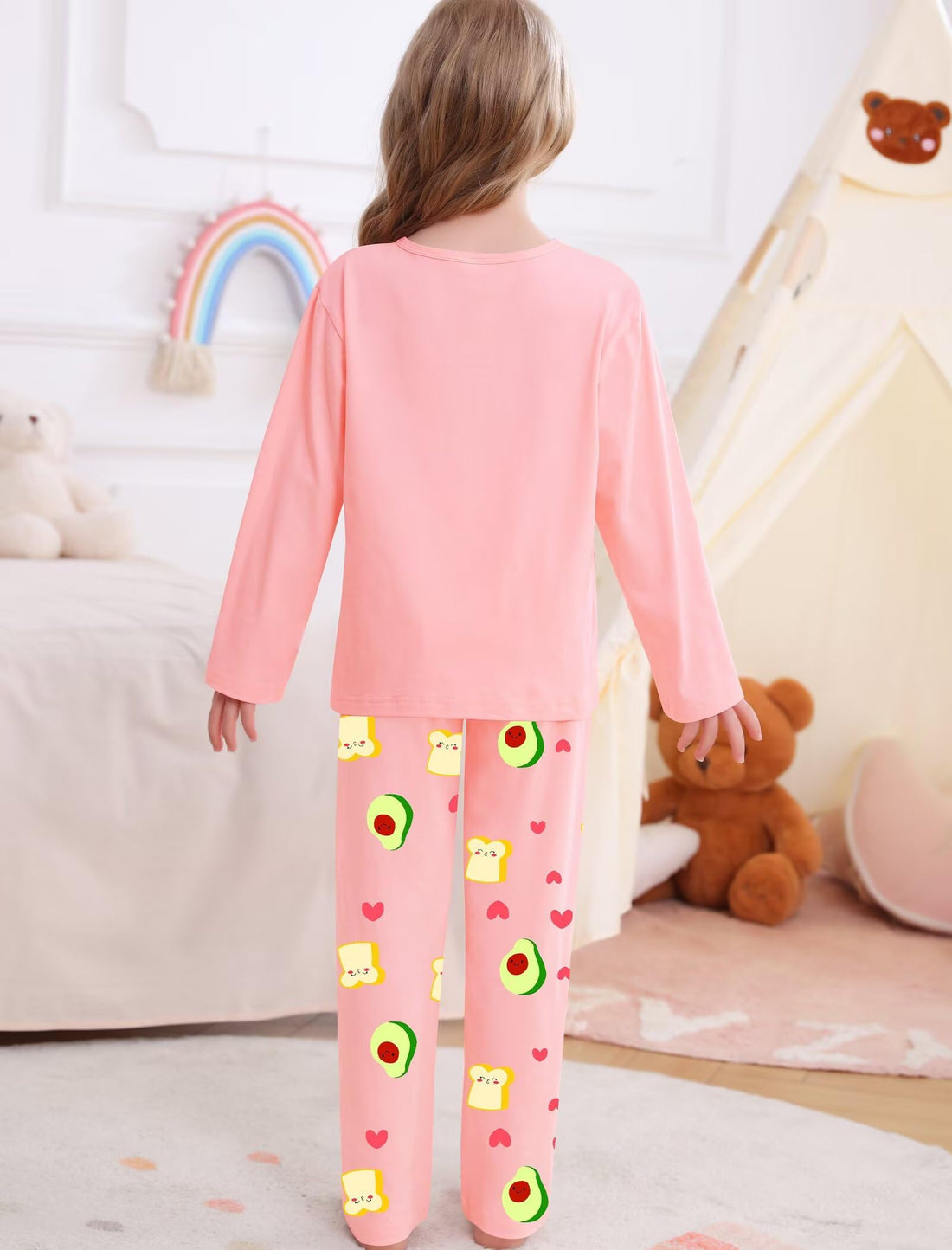 SWOMOG Girls Pajama Set Short Sleeve Tops & Ruffled Shorts with Pocket 2 Piece Summer Pajamas for Kids Size 6-15
