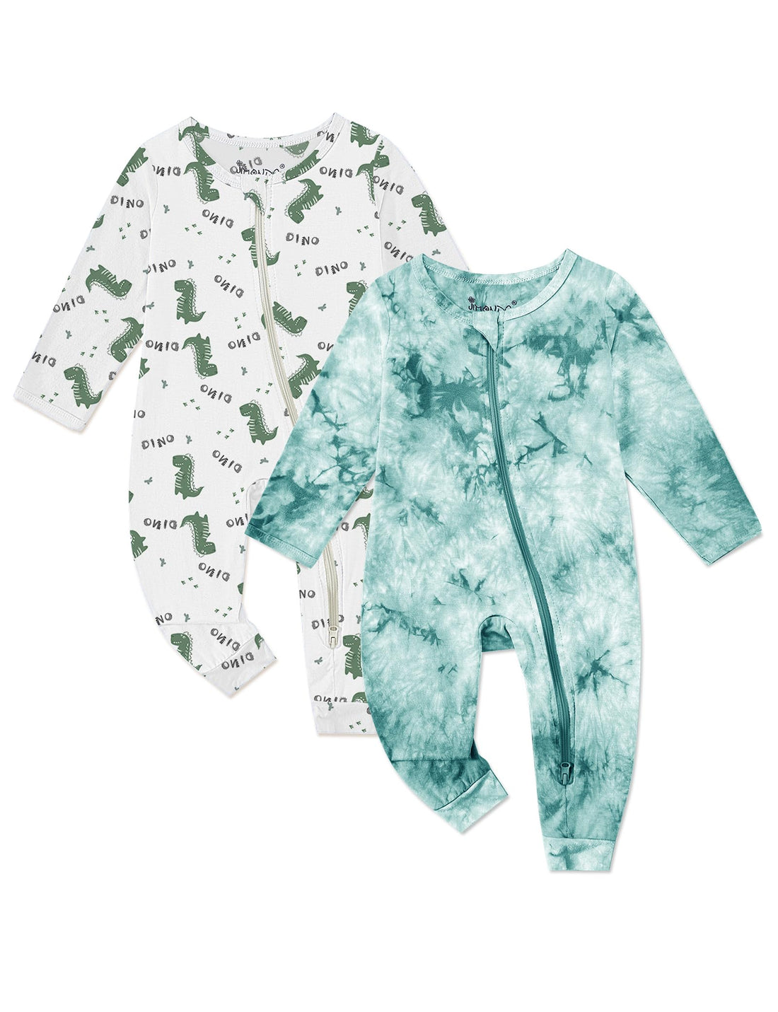 Baby Girls Boys Footless Romper 2 Way Zipper Soft Rayon Outfits, Outdoor Tie-dye Long Sleeve Clothes Jumpsuit WEBE CLOTHING