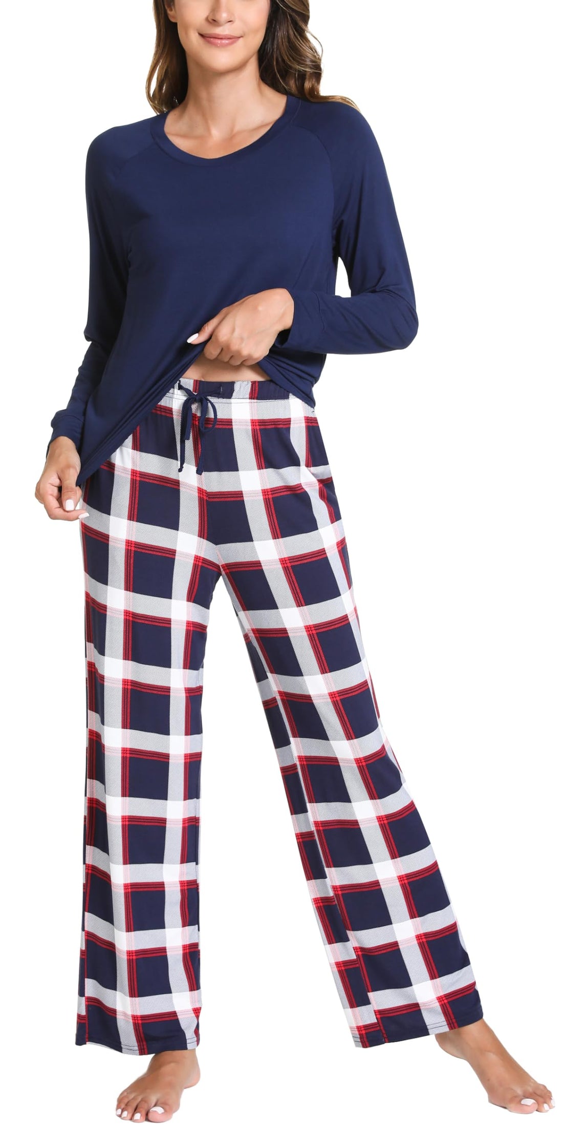 GYS Women's Pajama Sets Long Sleeve Sleepwear Comfy 2 Piece Ladies Pj Sleep Set, Viscose Made from Bamboo