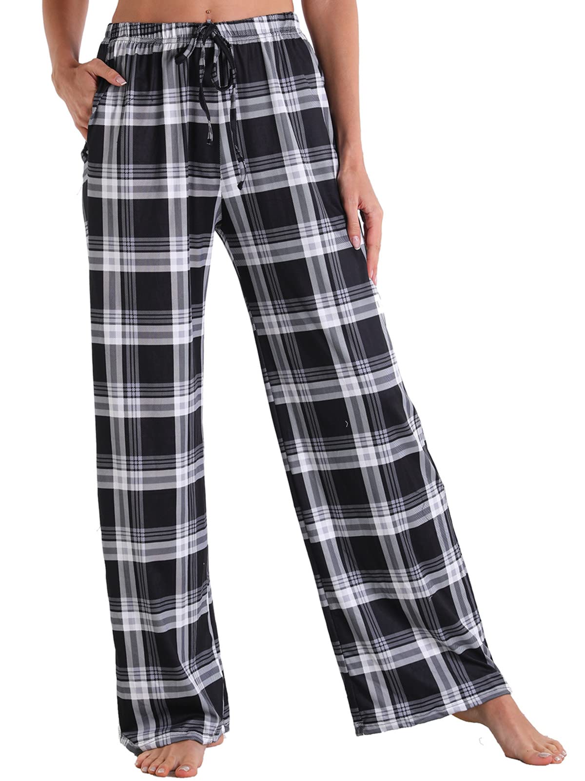 X-Image Women Comfy Casual Pajama Pants with Pockets & Drawstring