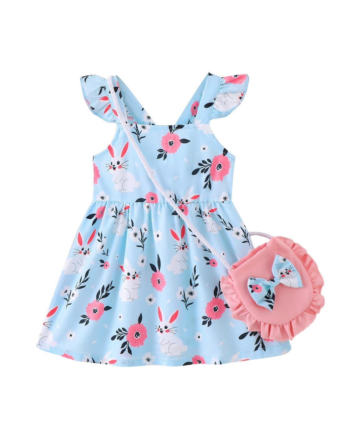 Mioglrie Baby Girl Clothes Newborn Dress Summer Toddler Girls' Clothing Casual Sundress with Cute Bag Infant Outfits WEBE CLOTHING
