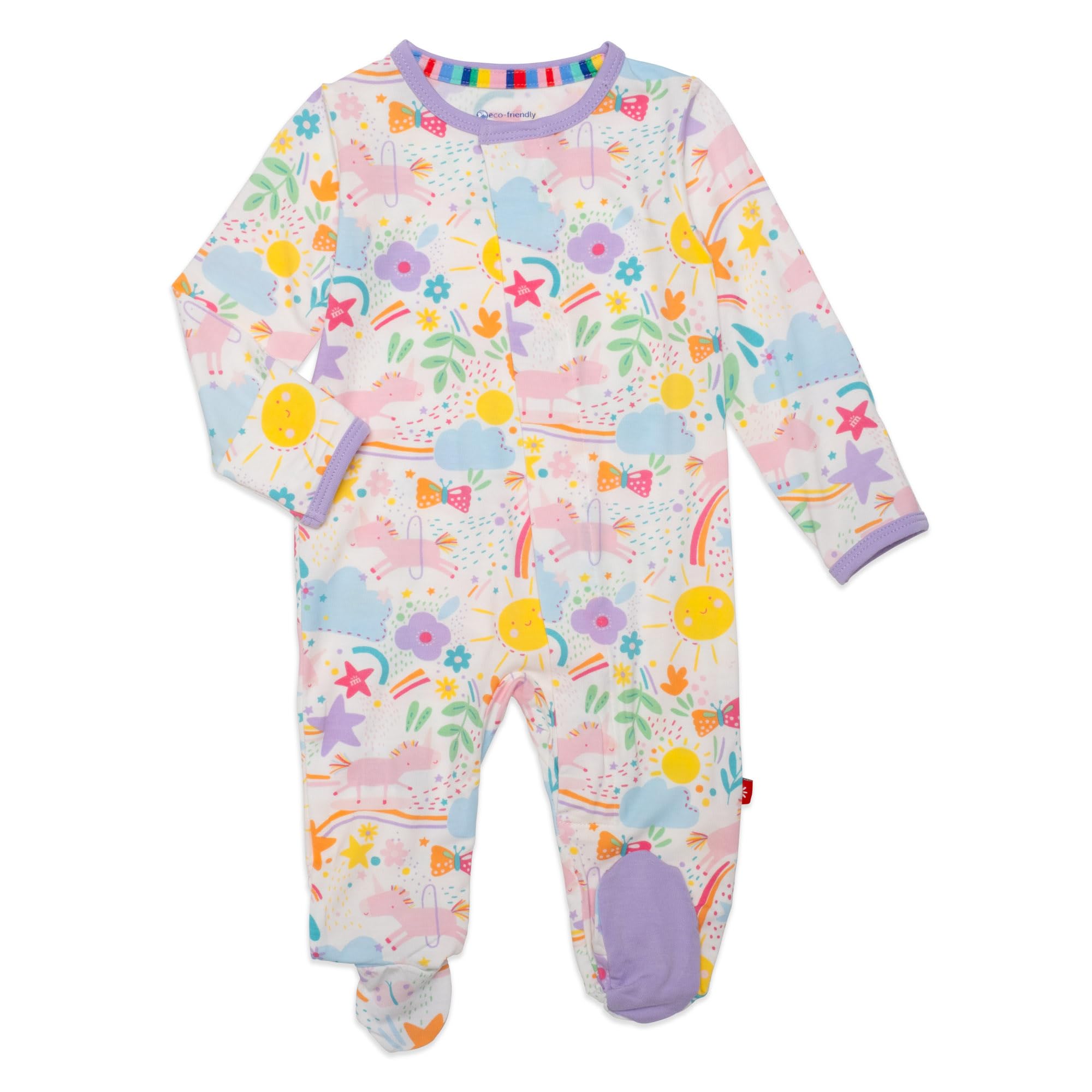 Magnetic Me Girls Modal Magnetic Baby Footie Pajamas | Silky Soft Modal Fabric | Baby Sleepers Available Sizes PRE - 24M WEBE CLOTHING
