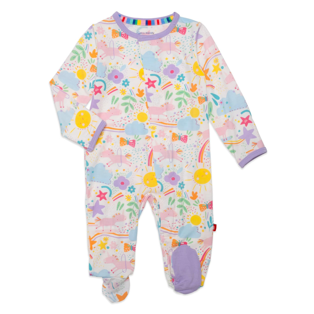 Magnetic Me Girls Modal Magnetic Baby Footie Pajamas | Silky Soft Modal Fabric | Baby Sleepers Available Sizes PRE - 24M WEBE CLOTHING