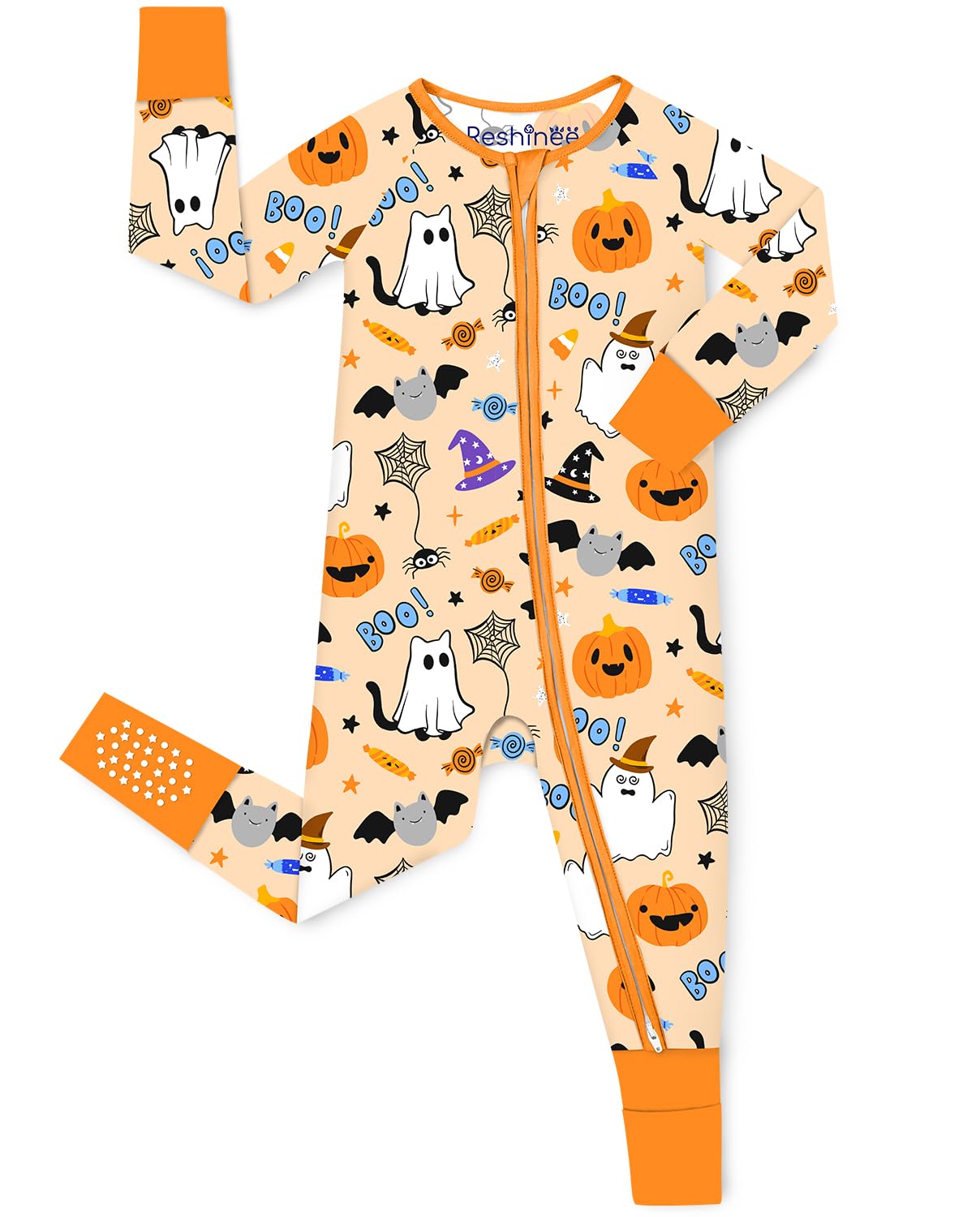 babee Reshinee Bamboo Viscose Baby Convertible Footie Pajama, Sleep & Play Footed Zipper Pajamas for Baby Boys & Girls