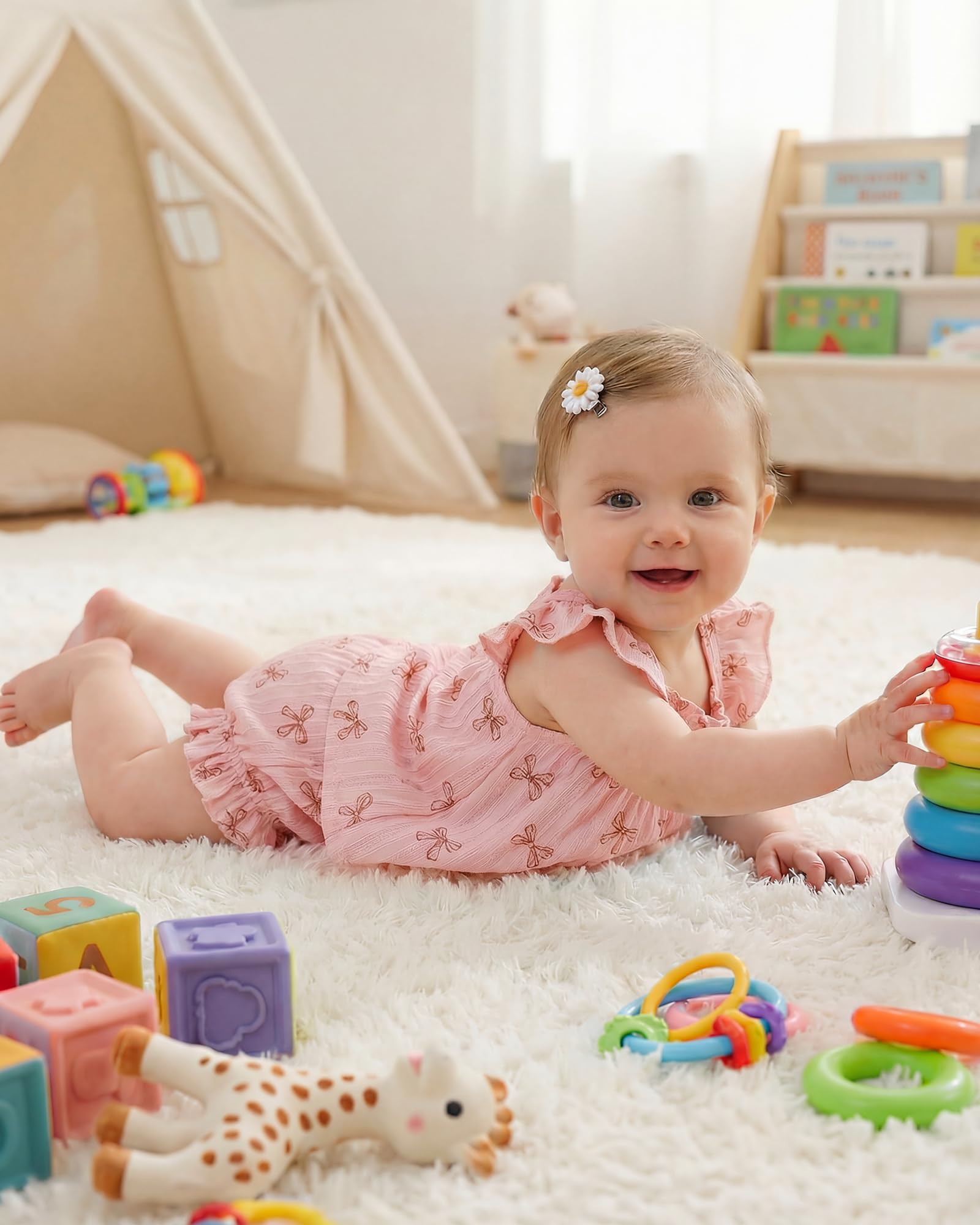 Jecson Newborn Baby Girl Summer Clothes Infant Girl Outfits Sleeveless Ruffle Top and Bloomers Shorts Set 0 3 6 12 Month WEBE CLOTHING