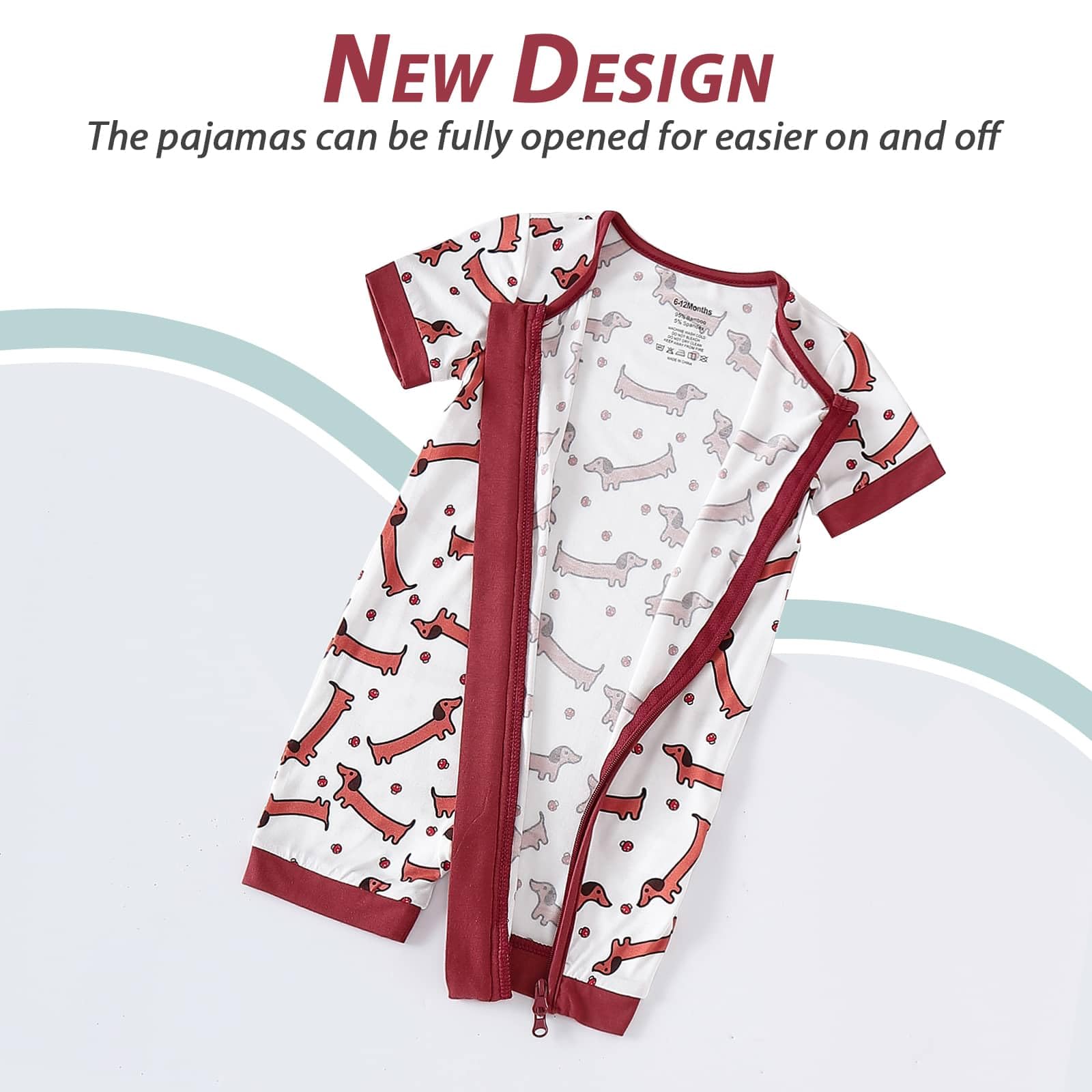 OPAWO Bamboo Baby Pajamas 3 Pack, Double Zipper Bamboo Sleepers for Baby Boy Girl Romper, Toddler Summer Clothes Outfit 0-24M WEBE CLOTHING