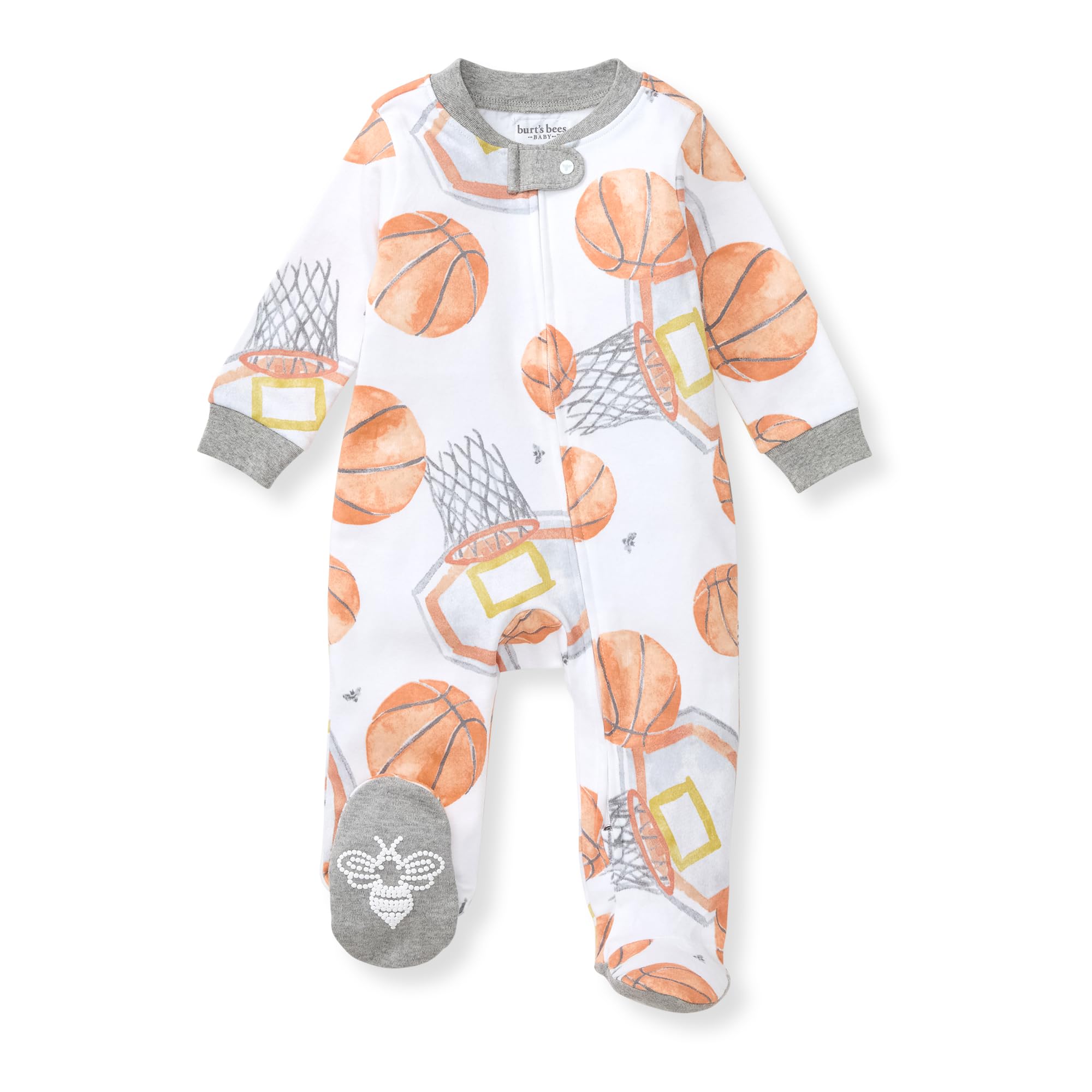 Burt's Bees Baby Organic Cotton Sleep and Play Footed Pajamas for Boys