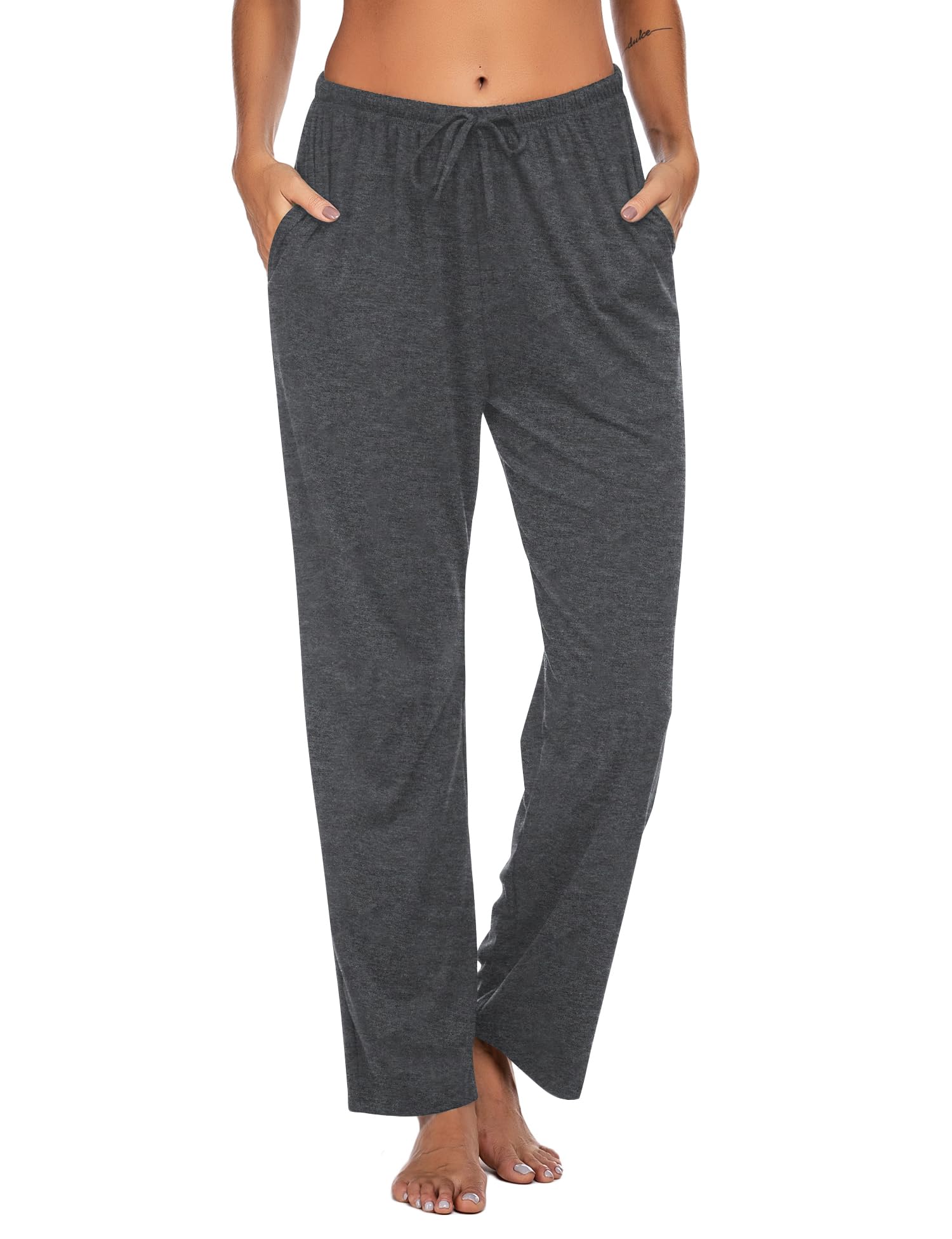 Ekouaer Women Pajama Pants Comfy Pj Bottom with Pockets Stretch Plaid Sleepwear