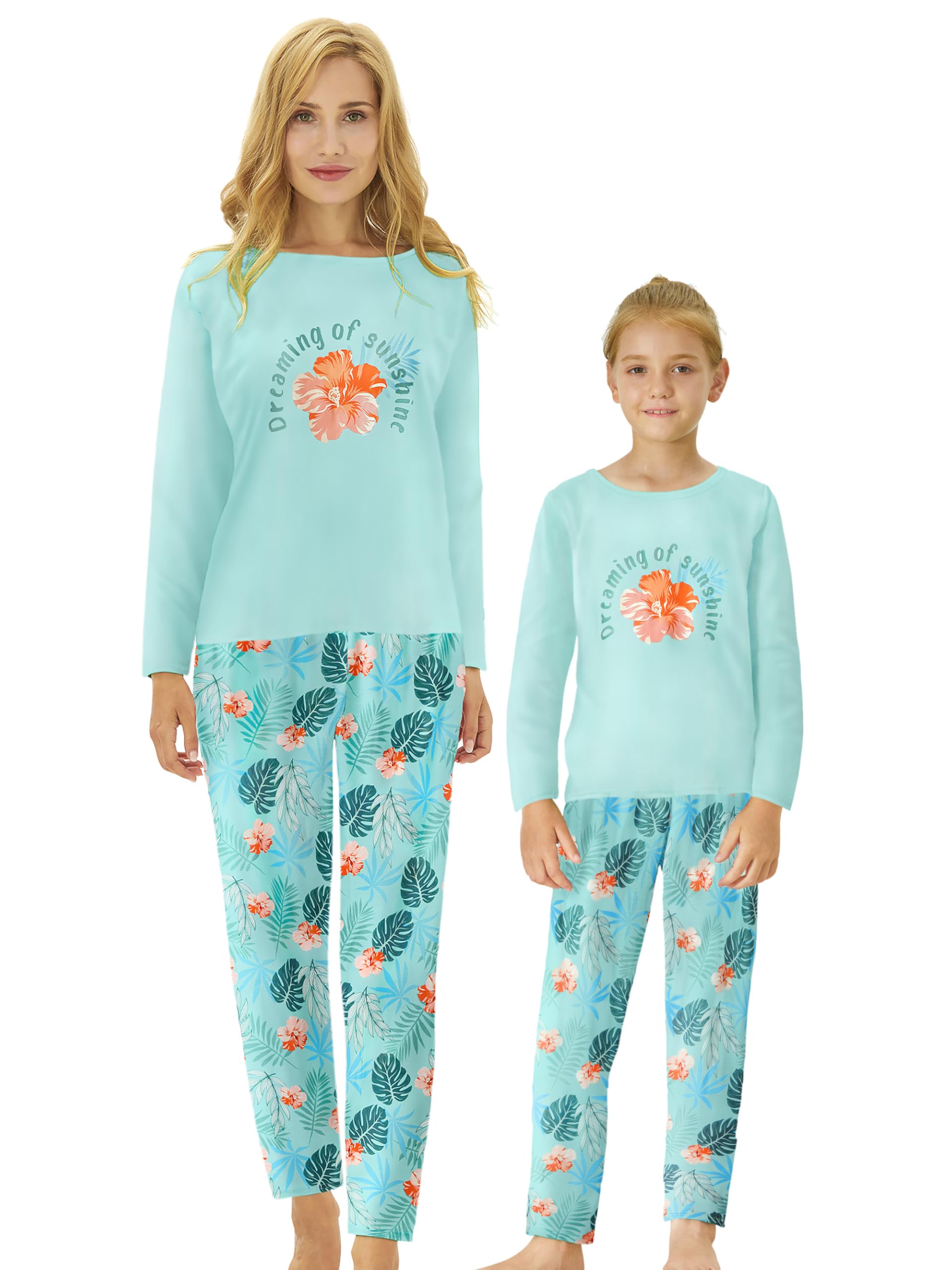 Tebbis Trendy Tie Dye Spiral Pajamas for Girls 2-Piece Soft Long Sleeve & Pants PJ Set Jammies Size 6-18