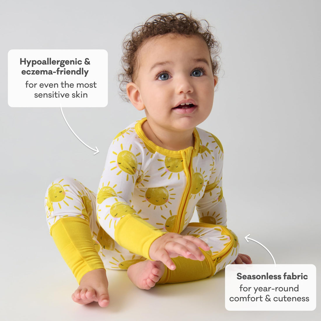 Little Sleepies Pajamas for Baby Boys & Girls, Viscose from Bamboo Baby Pajamas, Snug Sleeper, 2-Way Zipper, Micropreemie