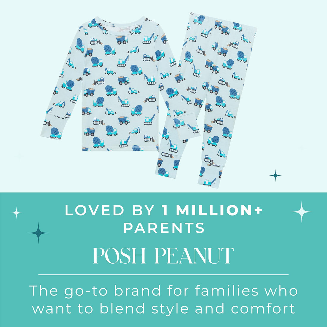 Posh Peanut Boys Pajamas - PJs for Kids Made of Soft Viscose from Bamboo, Long Sleeve Toddler PJs & Matching Boys Pajama Sets WEBE CLOTHING