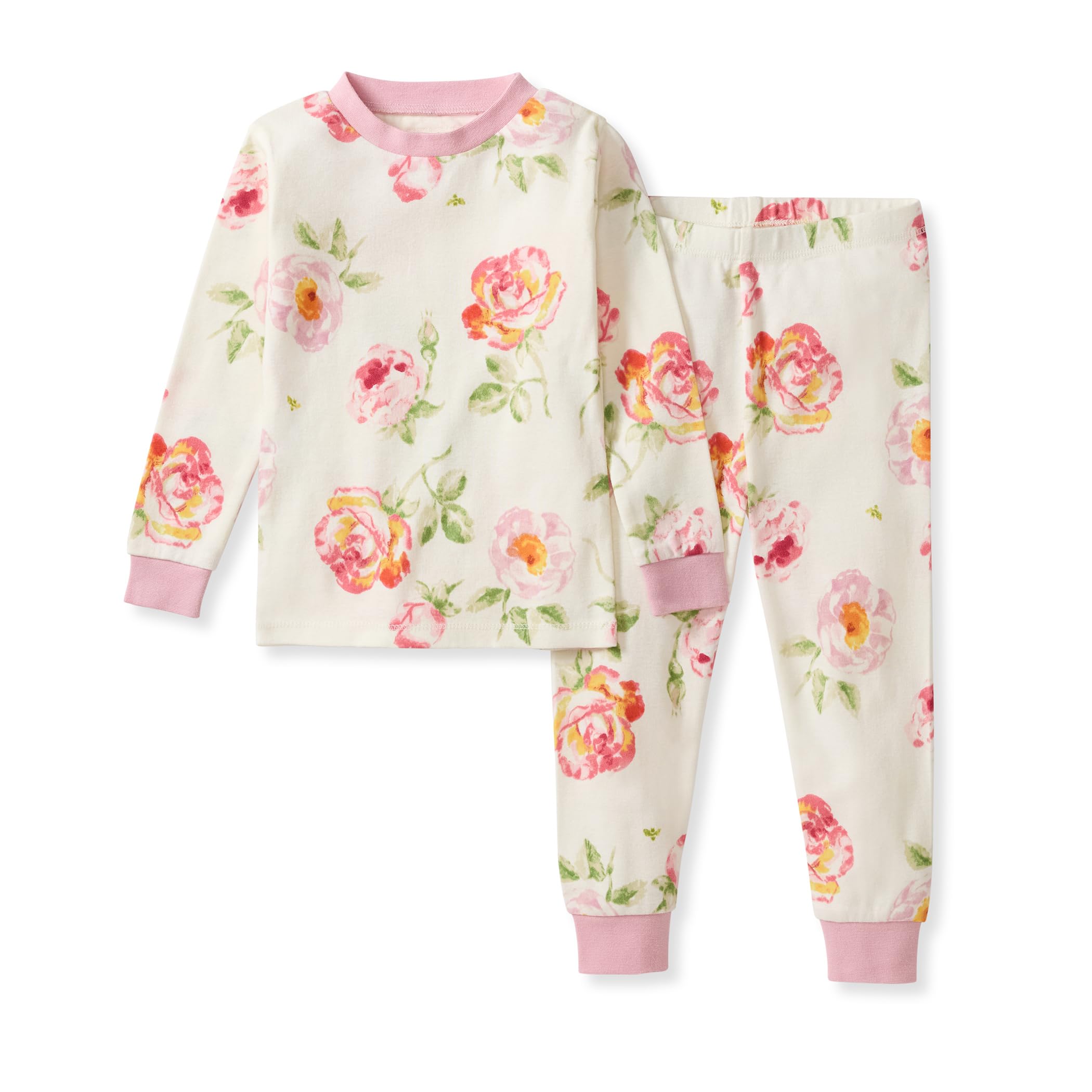 Burt's Bees Baby Organic Cotton Pajamas for Girls,100% Cotton Pajama Set