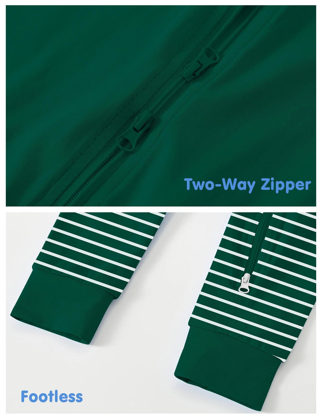 Jimonda Baby Romper 2 Pack Short Sleeve Pajamas Footless Sleepers Baby Boys Girls 2 Way Zipper Pjs Sleep and Play Clothes