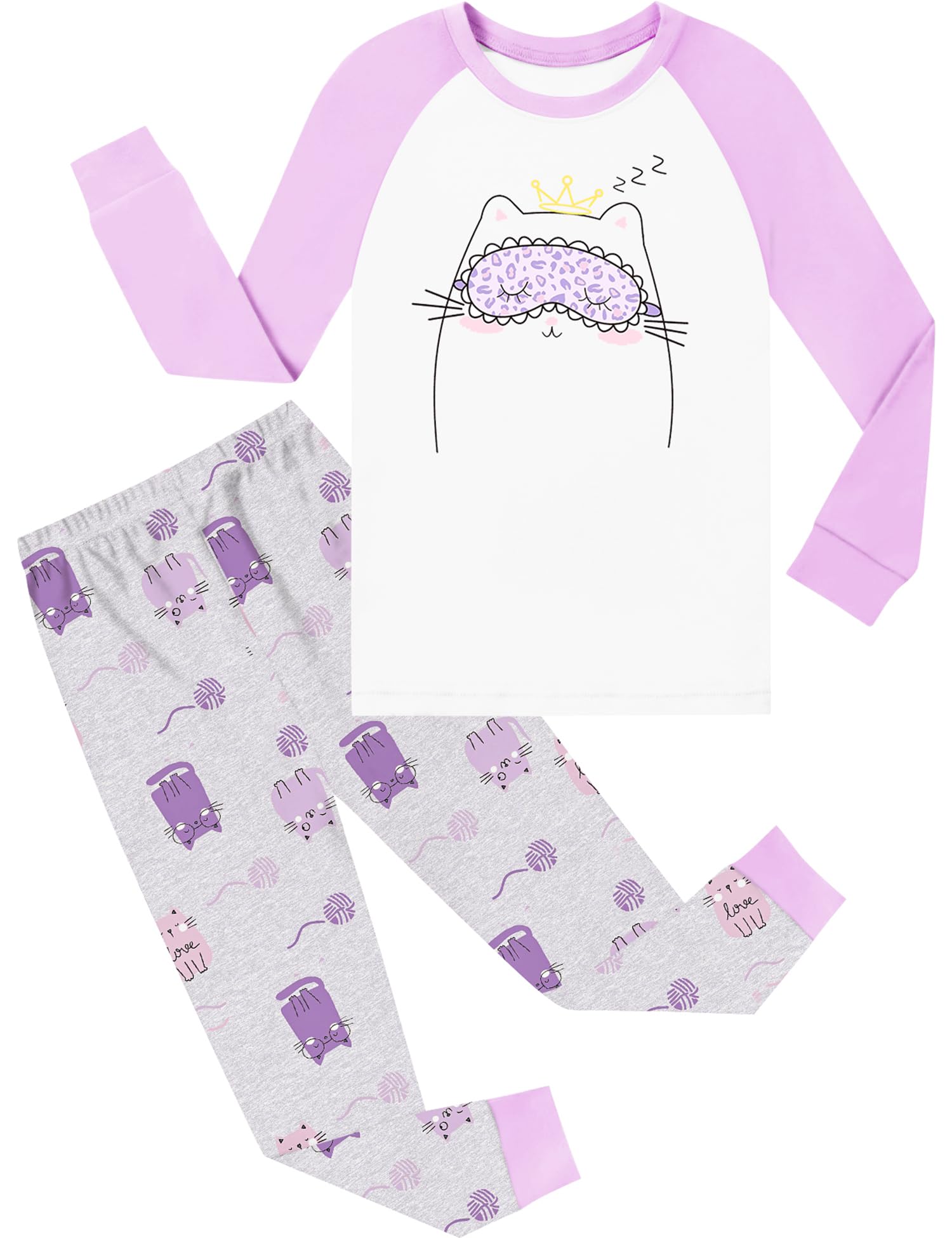 SWOMOG Girls Pajama Set Short Sleeve Tops & Ruffled Shorts with Pocket 2 Piece Summer Pajamas for Kids Size 6-15