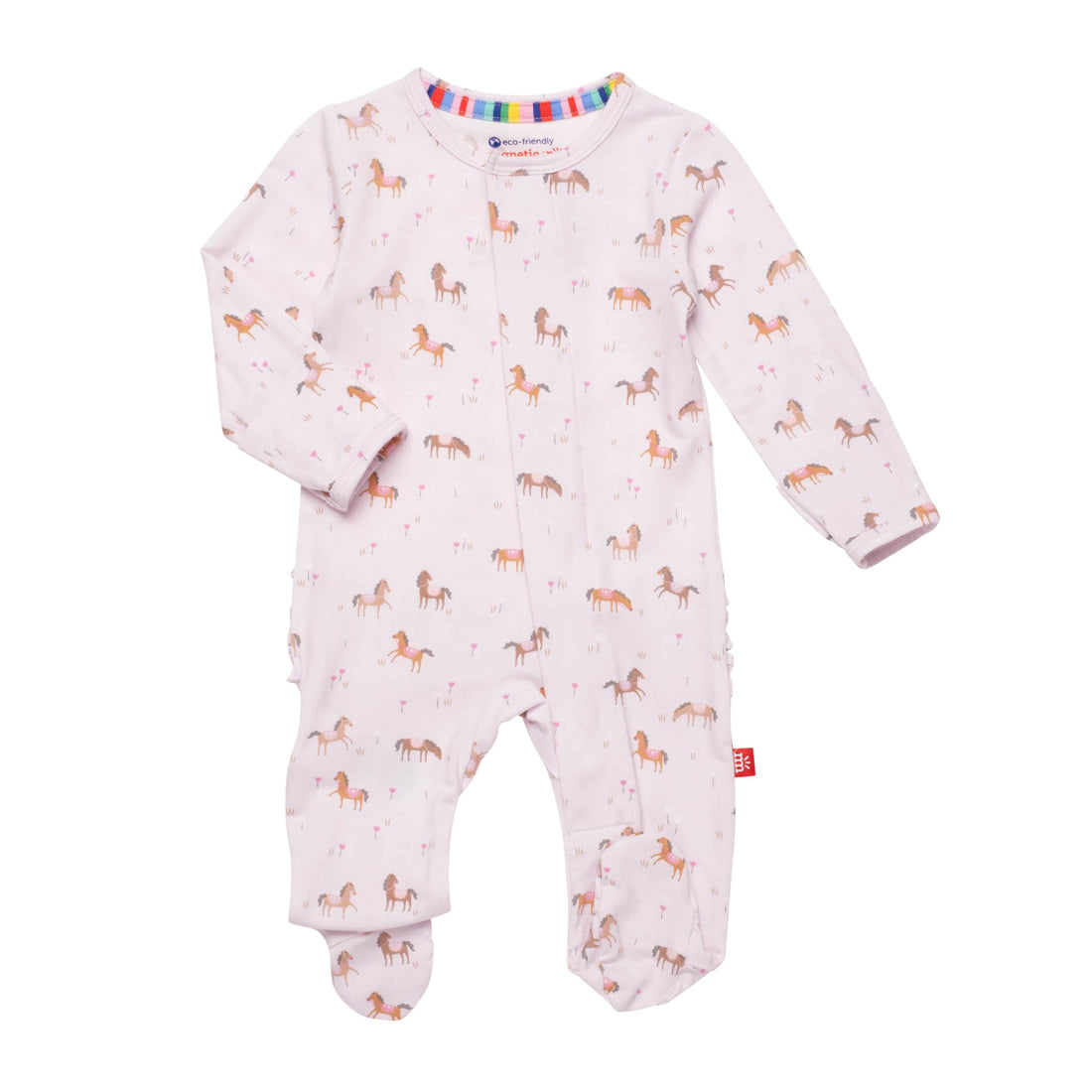 Magnetic Me Girls Modal Magnetic Baby Footie Pajamas | Silky Soft Modal Fabric | Baby Sleepers Available Sizes PRE - 24M WEBE CLOTHING