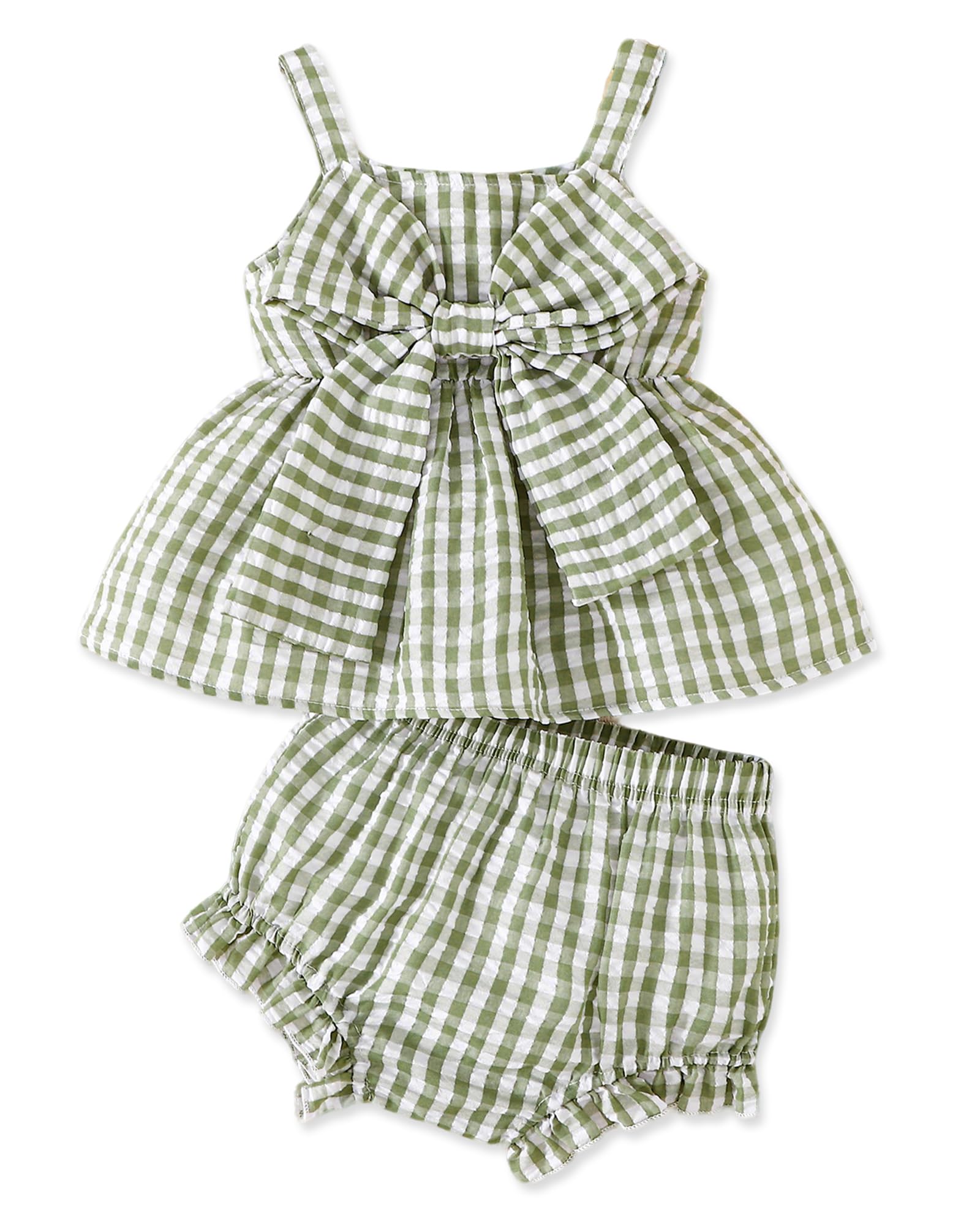 Newborn Baby Girl Clothes Summer Outfits Infant Ruffle Sleeveless Cute Bow Tank Tops 3 6 12 18 Months WEBE CLOTHING