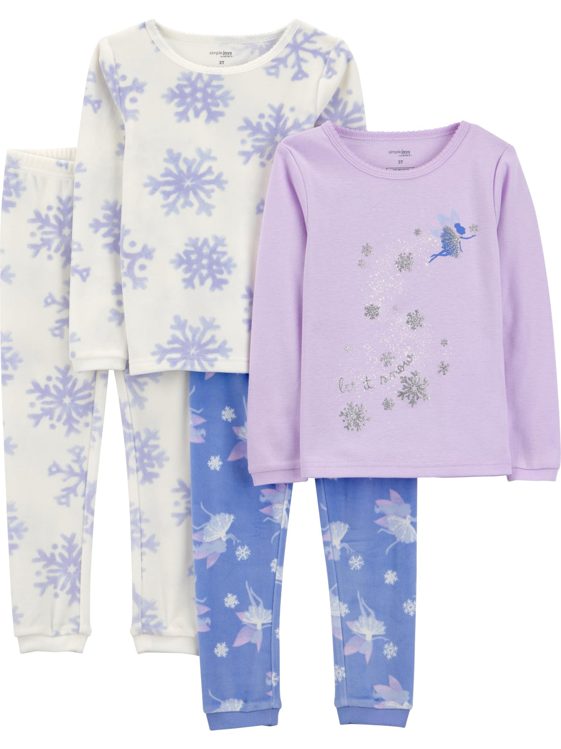 Simple Joys by Carter's Girls' 4-piece Polyester Pajamas