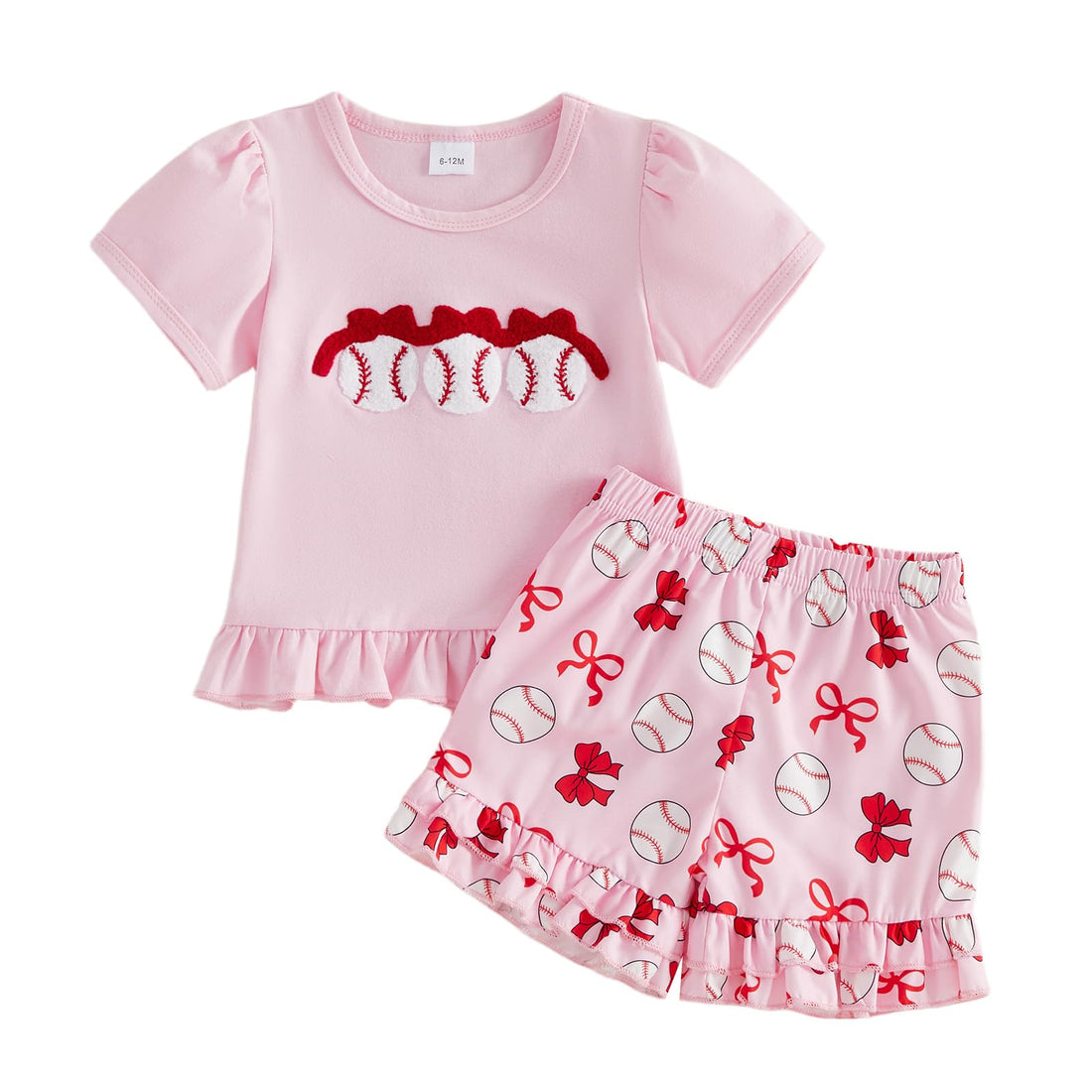 Toddler Baby Girl Summer Clothes T-Shirt Shorts Set Cute Outfits | Toddler Baby Girl Summer Clothes Short Sleeves T-Shirt Tops and Ruffled Shorts Set Cute Summer Outfits 2Pcs WEBE CLOTHING