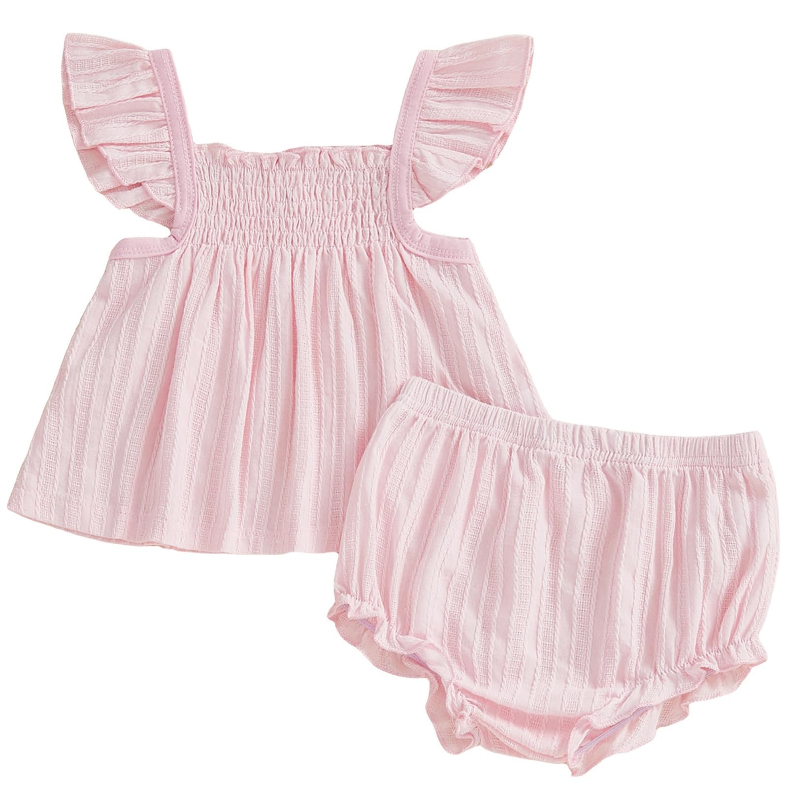 Mubineo Baby Girl Summer Clothes Cute Ruffle Tops Dress Shorts Outfits Set Infant Toddler Shirt Bloomers Princess Outfit WEBE CLOTHING