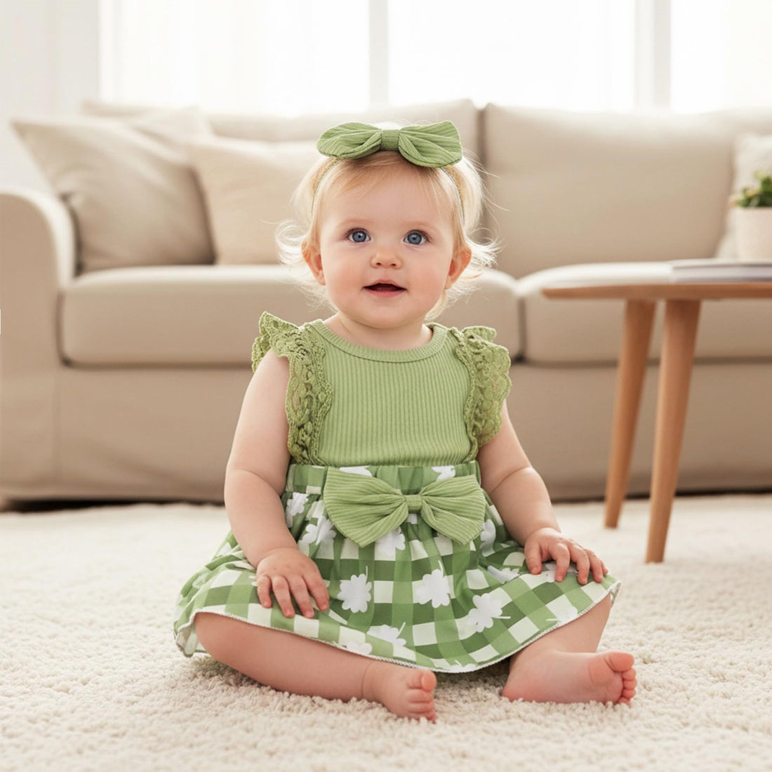 Baby Girl Clothes Newborn Romper Dress Infant Lace Ruffle Sleeveless Summer Outfits with Headband 0-12 Months WEBE CLOTHING