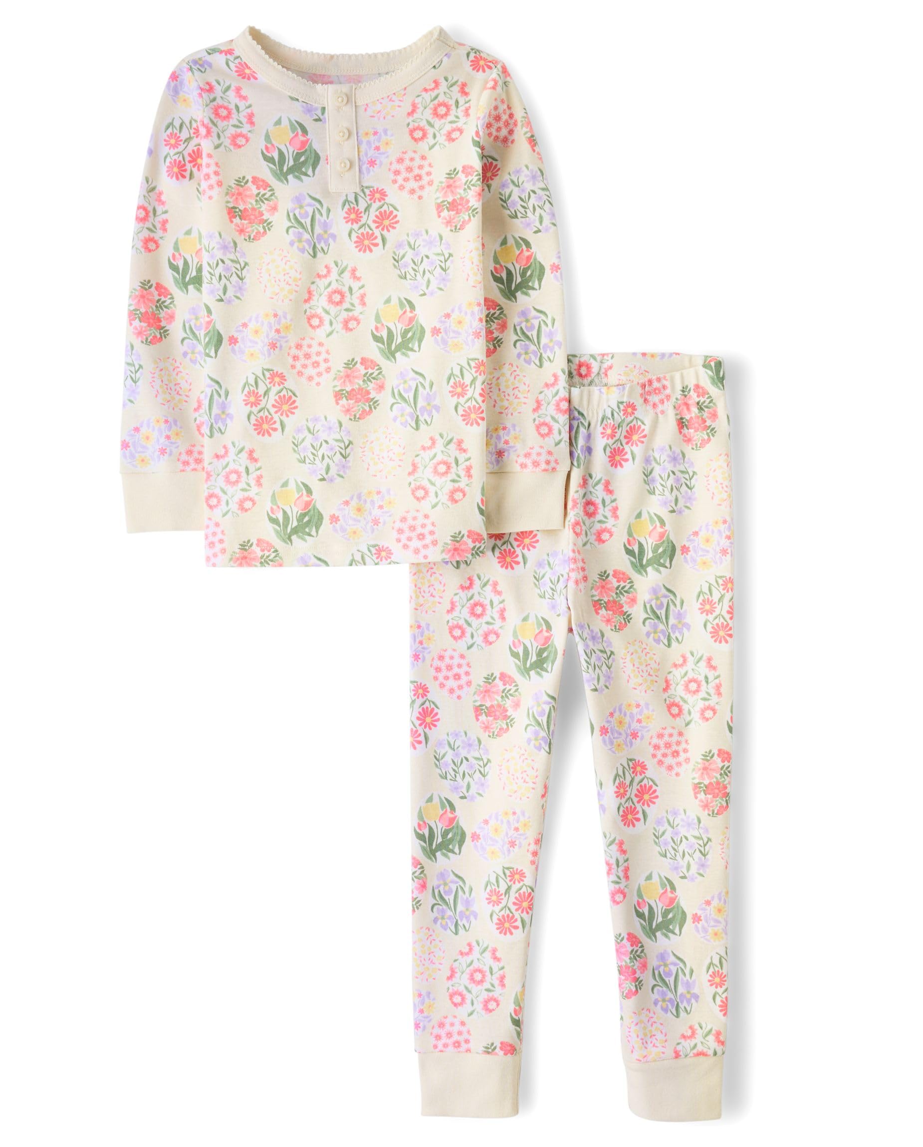 Gymboree Kids' And Toddler 100% Cotton Henley Long Sleeve Top and Pants, Gymmies Pajama Set
