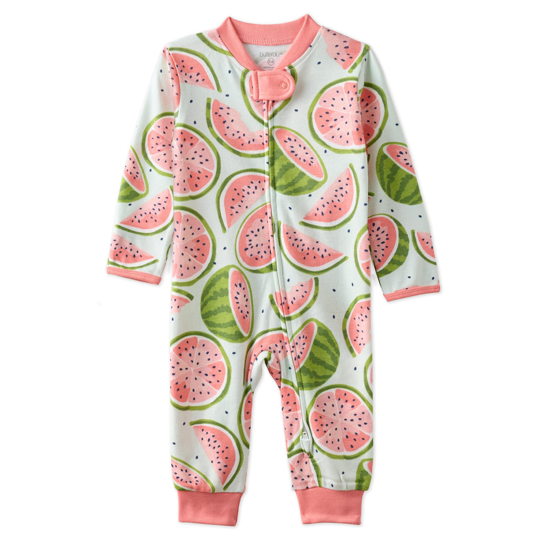 Butterblu Shadow Sleep & Play Baby Pajamas 100% Organic Cotton Two Way Zipper Sleeper Pajamas for Baby Boys & Girls
