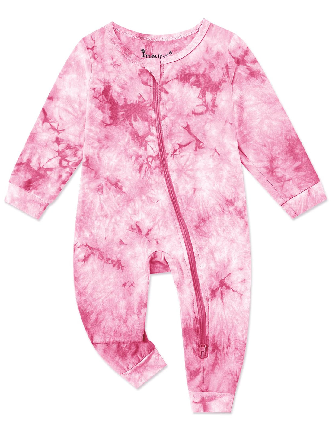 Jimonda Baby Girls Boys Footless Pajamas,Rayon From Bamboo Pjs 2 Way Zipper Long Sleeve Soft Sleeper,Infant Tie-dye Romper