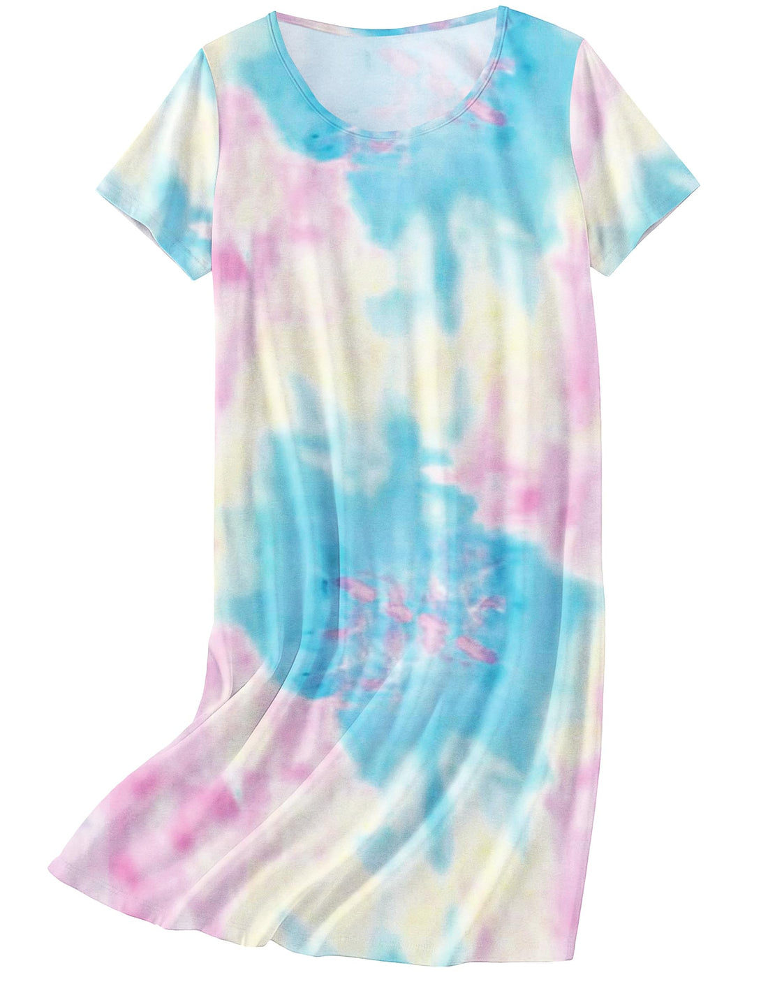 Ekouaer Nightgowns for Women Cotton Sleepshirts Short Sleeve Nightshirt Tshirt Night Gown Casual Sleepdress Comfy Nightdress