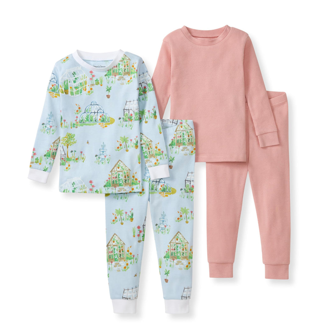 Burt's Bees Baby Organic Cotton Pajamas for Girls,100% Cotton Pajama Set