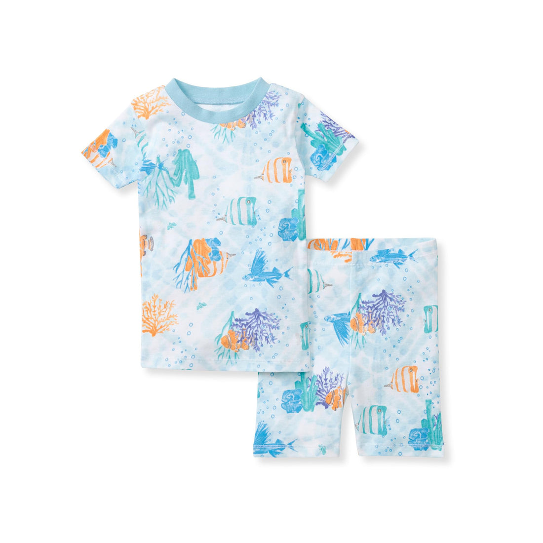 Burt's Bees Baby Unisex Cotton Pajamas, 2-Piece Short Sleeve Tee & Shorts
