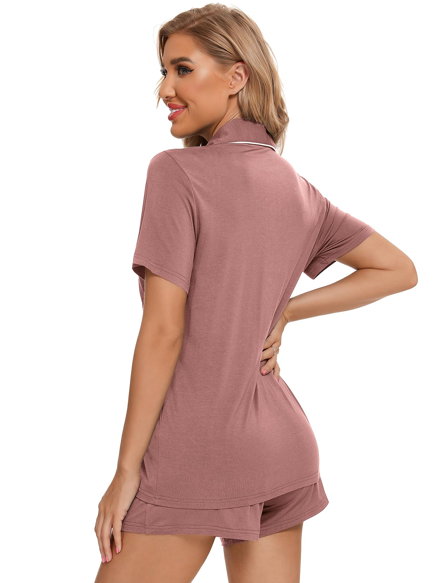 Leikar 2 Pack Button Up Pajama Set For Women Sleepwear Soft Pjs Bride Pajamas