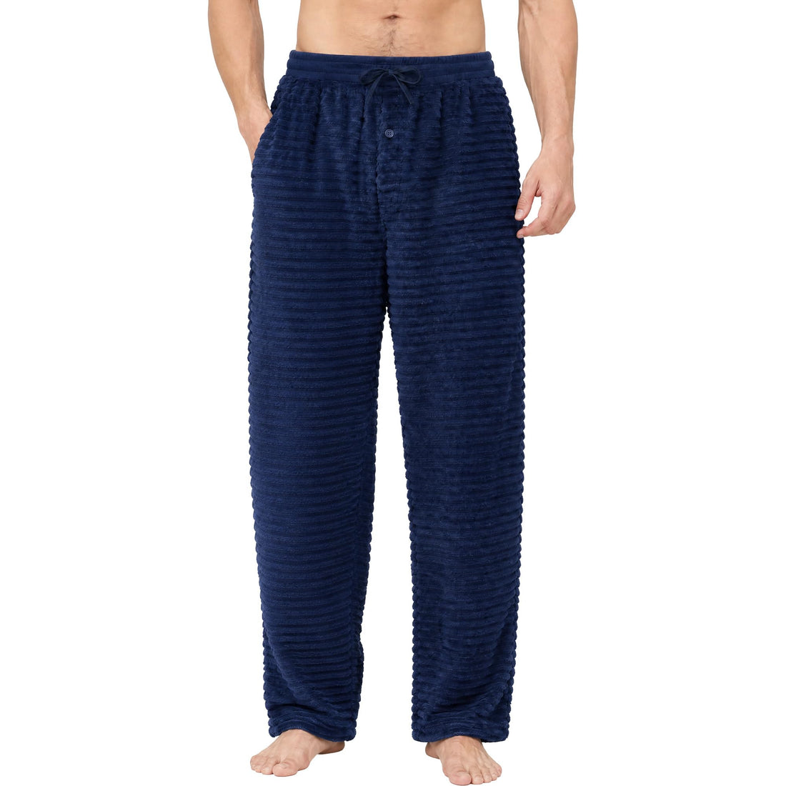 U2SKIIN Mens Fuzzy Plush Pajama Pants, Soft Fleece Fluffy Pj Bottoms Warm Cozy Sleep Lounge Pant for Men with Pockets