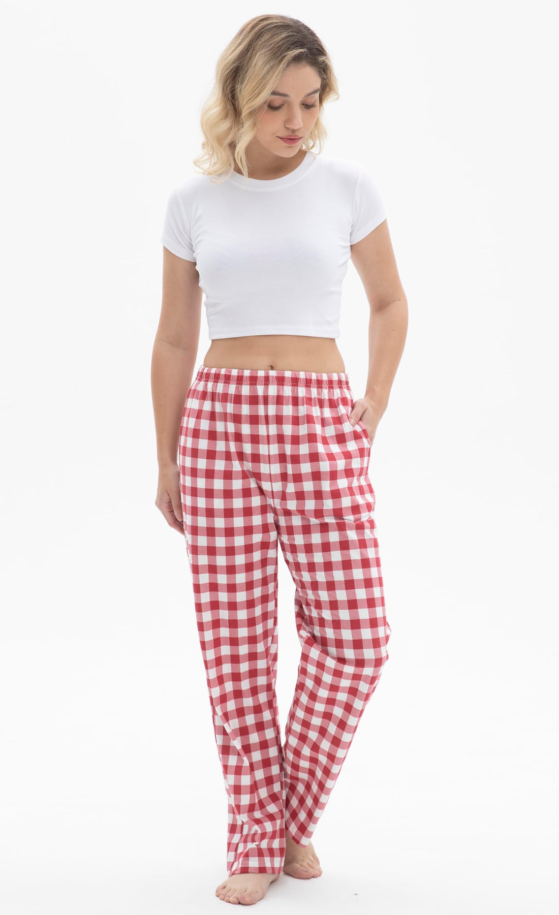 SAMGU Women's Pajama Pants, Soft Cotton Sleep Lounge Pants, Comfy Homewear pjs, Elatic Waist Pajama Bottom Pants for Women