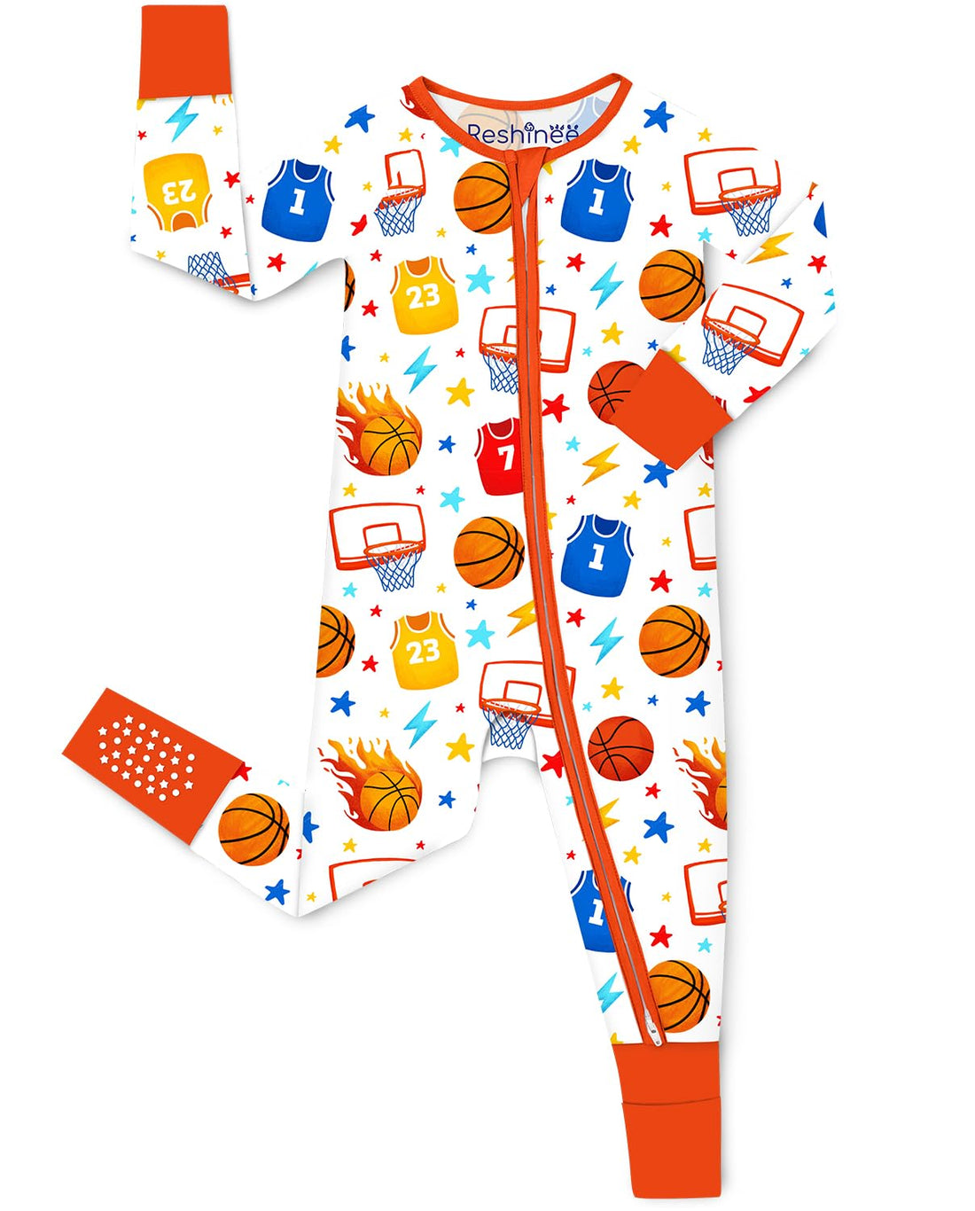 babee Reshinee Bamboo Viscose Baby Convertible Footie Pajama, Zipper Pajamas for Baby Boys & Girls, Sleep & Play Footed
