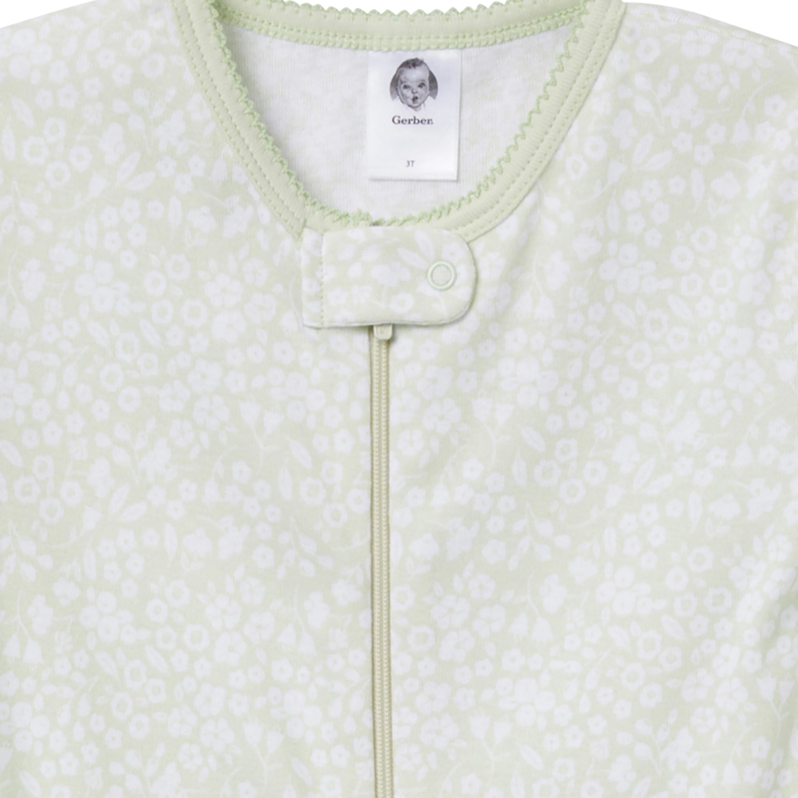 Gerber Baby Girls 4-pack Footed Pajamas