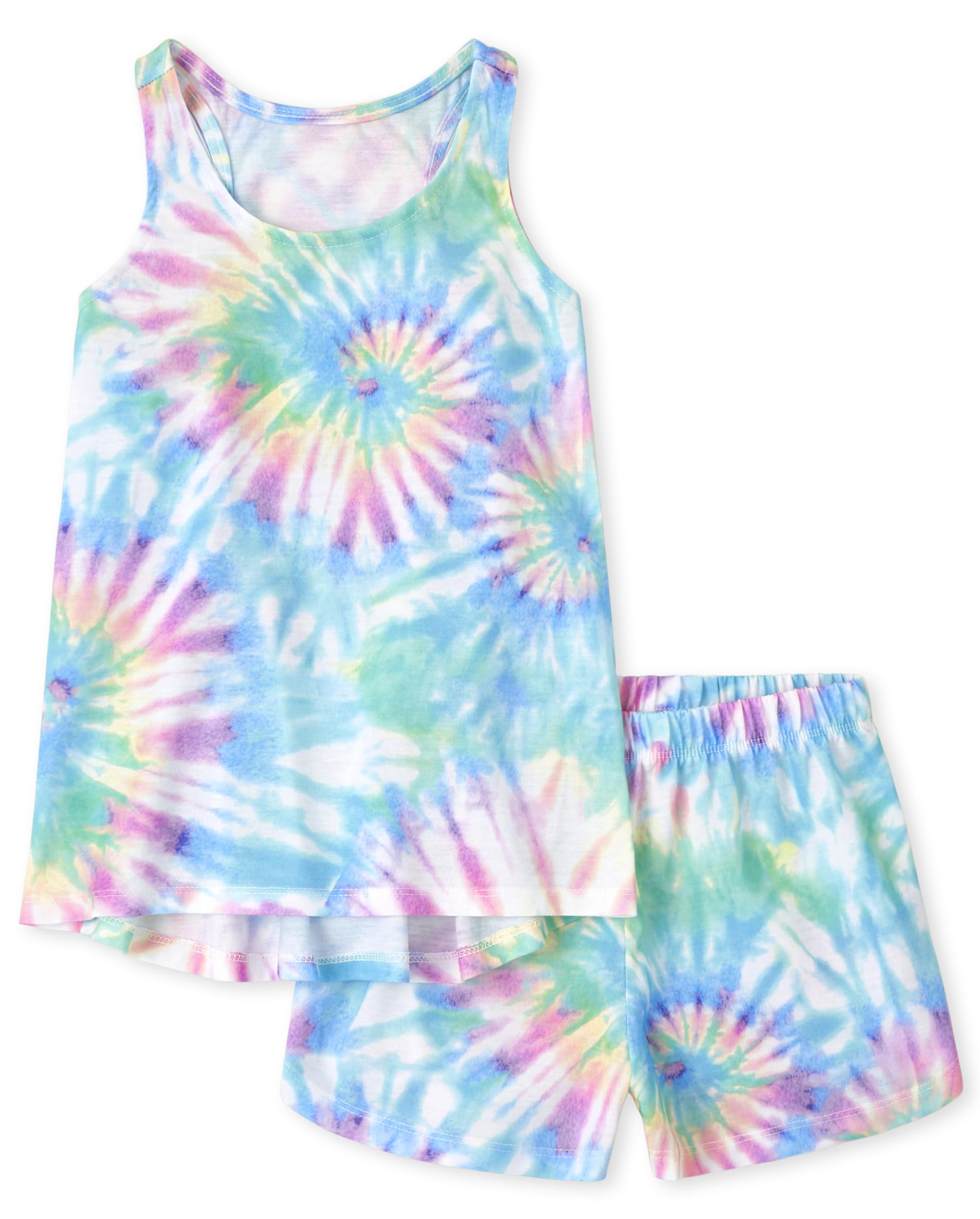 The Children's Place girls Sleeveless Tank Top and Short 2 Piece Pajama Set