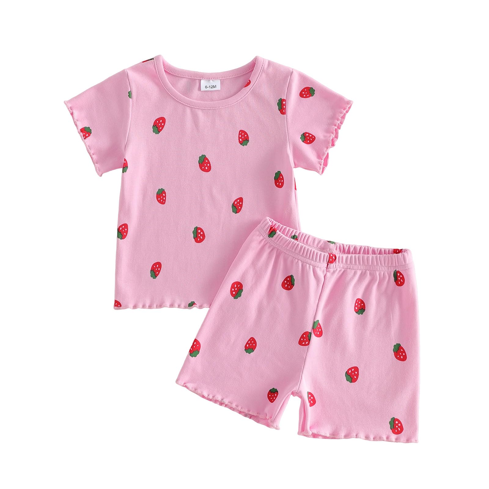 Kupretty Toddler Baby Girl Clothes Cute Comfy Summer Outfits Set Ruffled Shirts + Shorts 12 18 24 Months 2T 3T WEBE CLOTHING