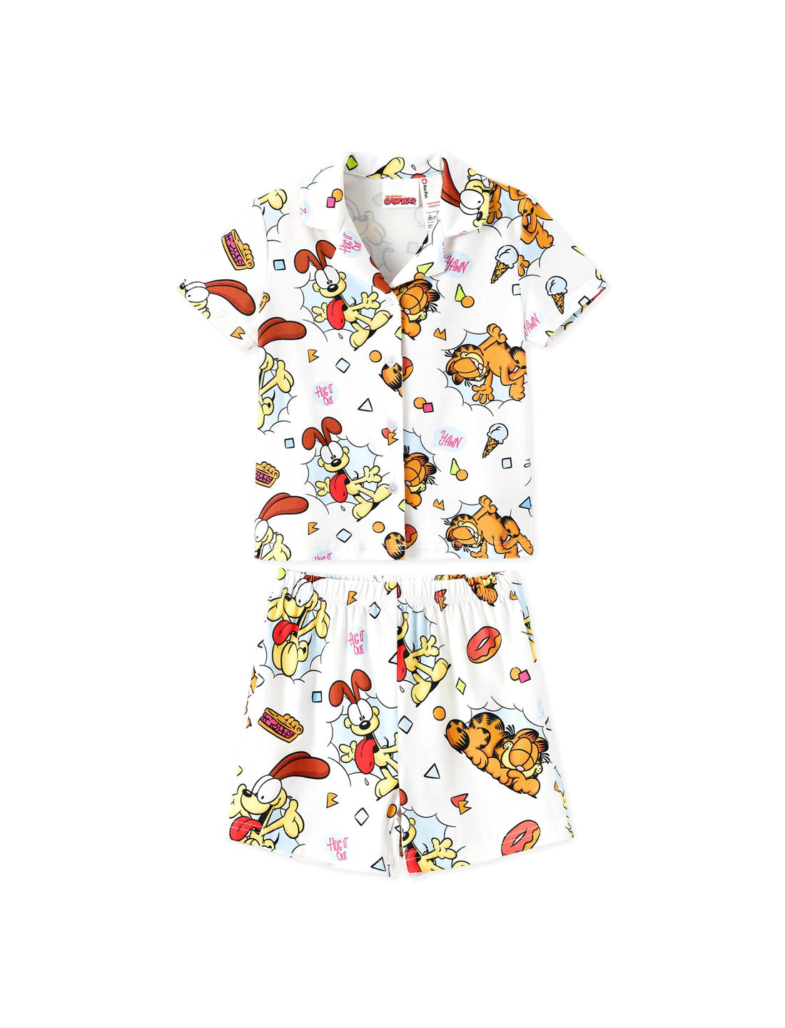 Paw Patrol Garfield SpongeBob Family Matching Classic Short Sleeve Cartoon Graphic Pajama Family Outfit
