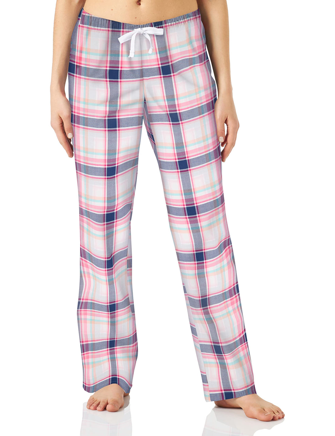 Amazon Essentials Women's Cotton Pajama Pants, Breathable Poplin Sleep Pant with Drawstring Elastic Waist