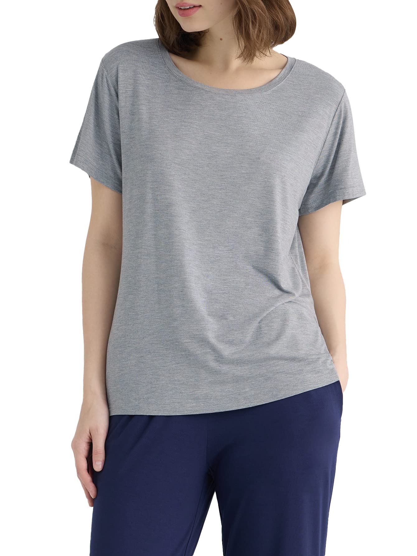 Latuza Women's Viscose Pajama Top Crew Neck Sleep T-Shirt WEBE CLOTHING