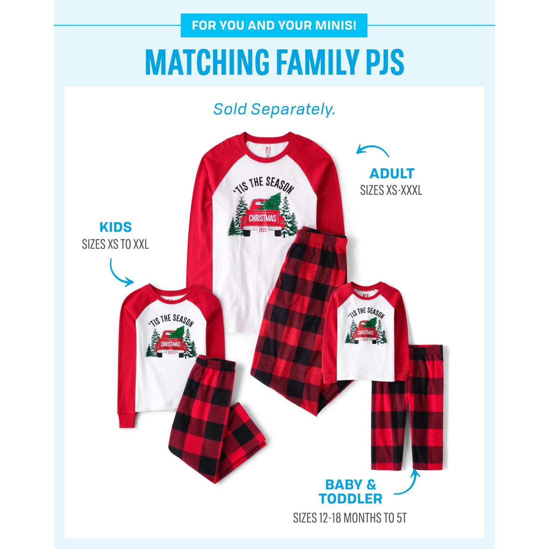 The Children's Place Family Matching Holiday Pajama Sets, Fleece WEBE CLOTHING